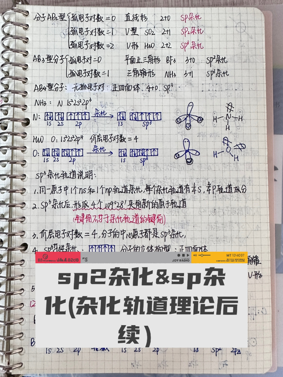 化学选必二杂化轨道理论(后续)       上次发了sp3杂化 这次sp2杂化sp