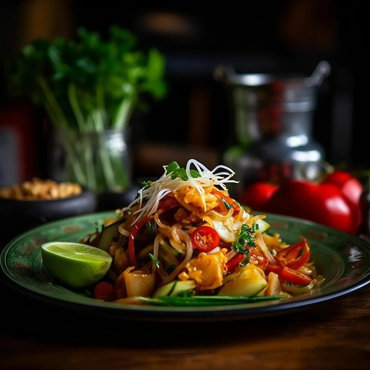 世界美食摄影|泰国美食  青木瓜沙拉 (som tam) - 这道沙拉的主要成分