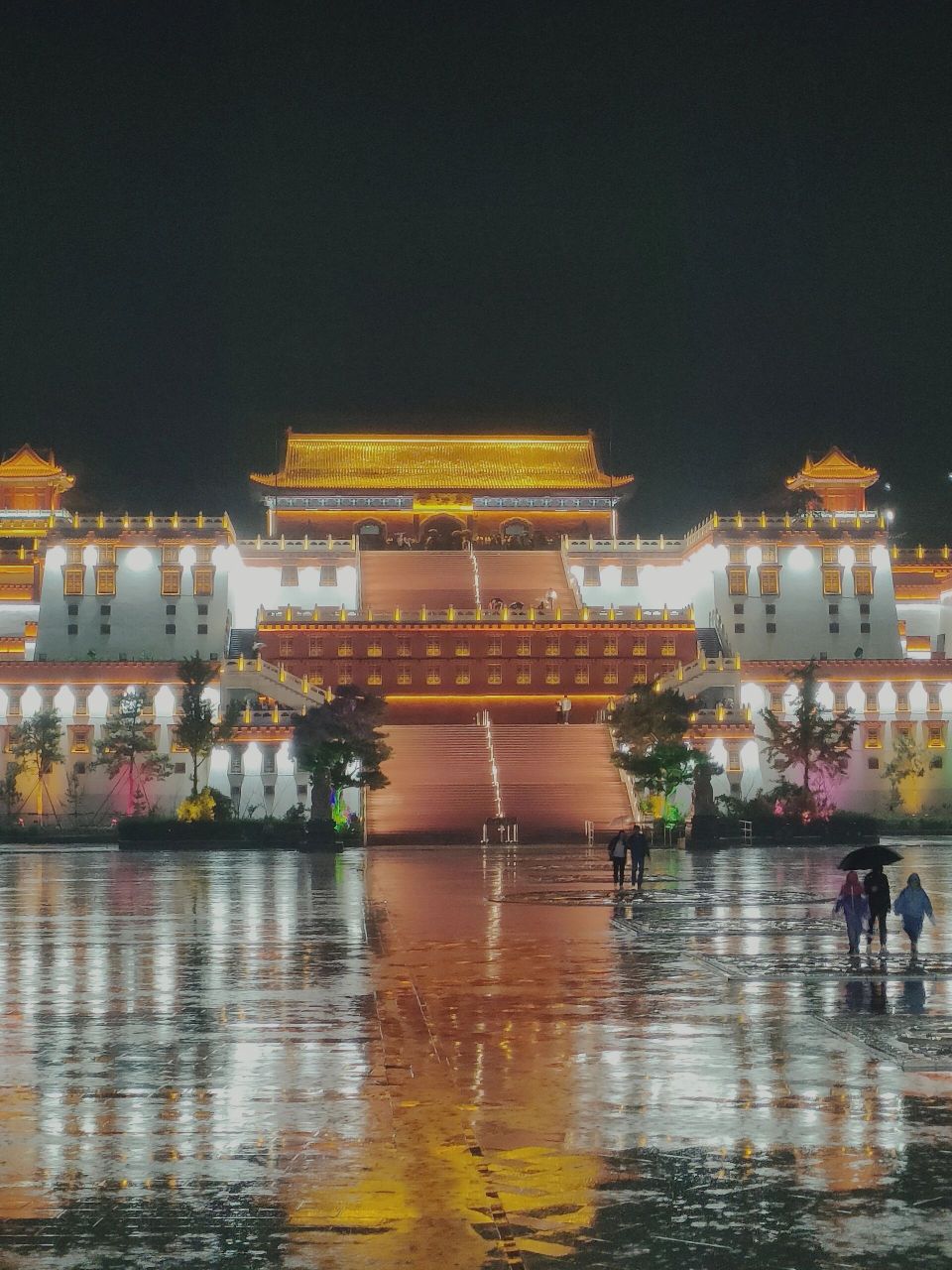 凌海九华山夜景图片