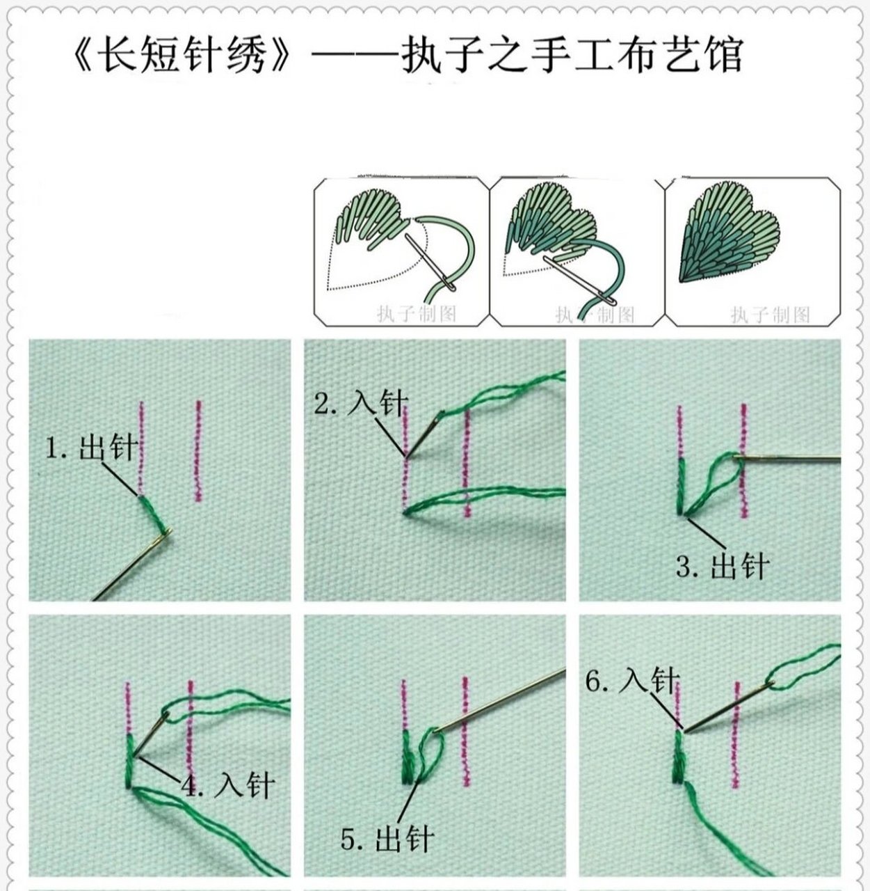 刺绣一股线穿法图示图片