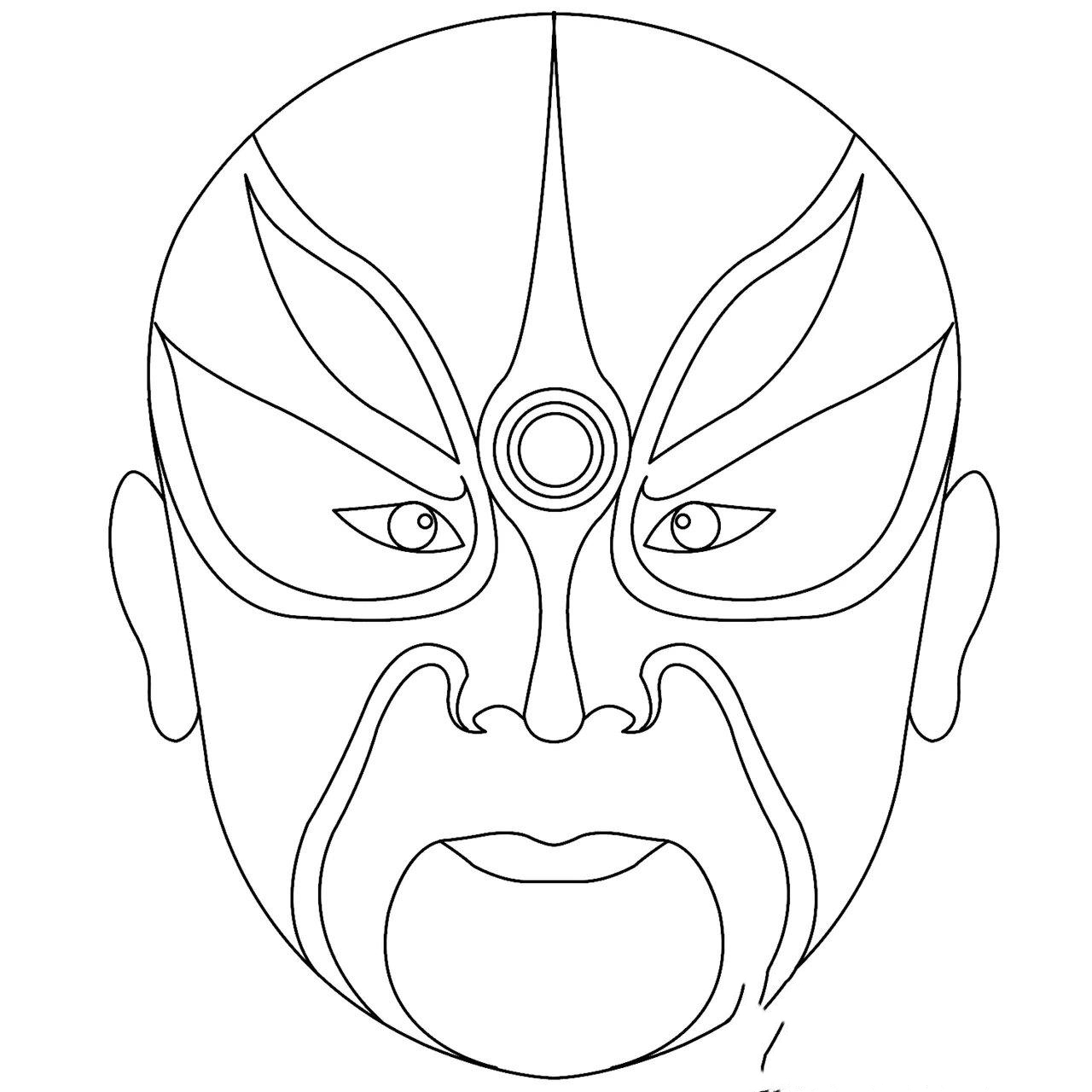 大班美工区涂色《脸谱》