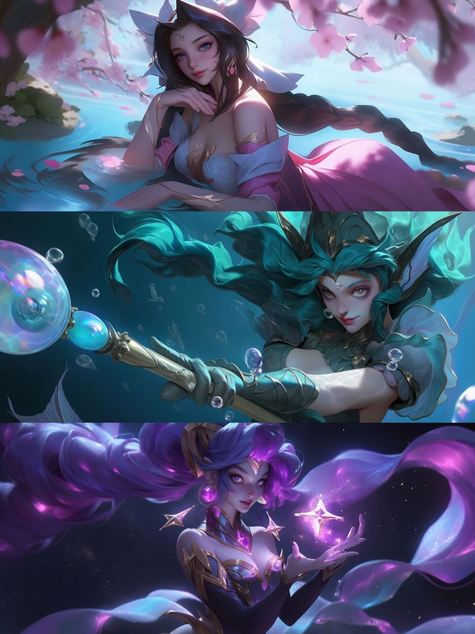 英雄联盟|娜美4k超清壁纸 midjourney重绘的lol高清壁纸, 取图方式