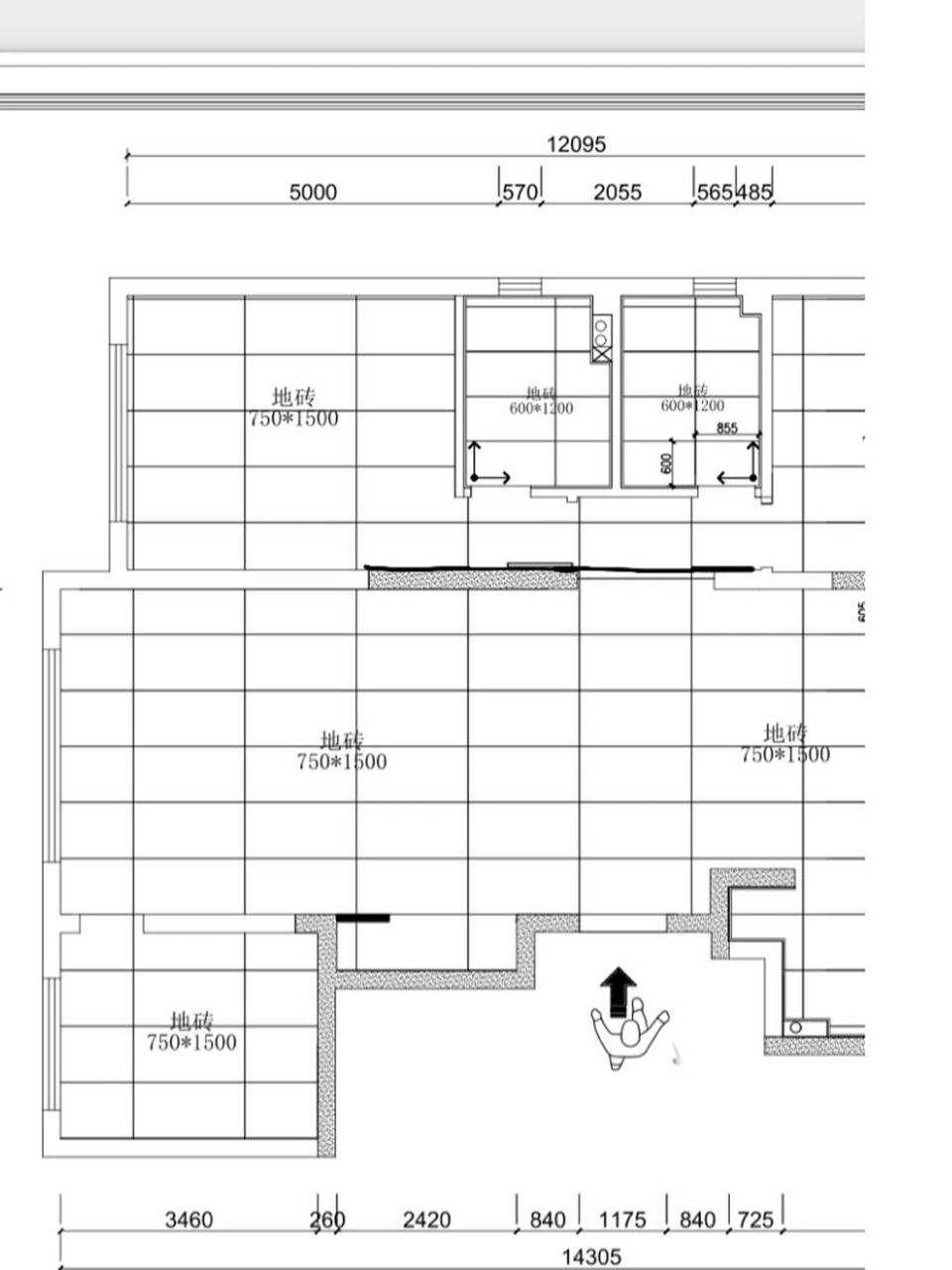 逐渐妥协的全屋通铺瓷砖排版 小伙伴们贴砖之前尽量多考虑考虑排版 不