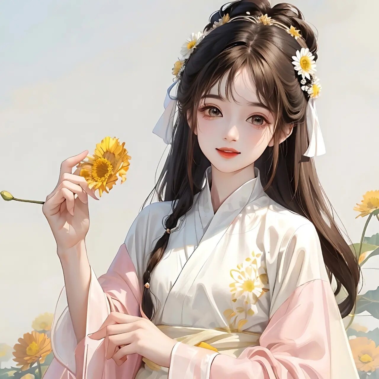 古风好看的女生头像95 "鲜花的浪漫和春日的心动,注定将是一场视觉