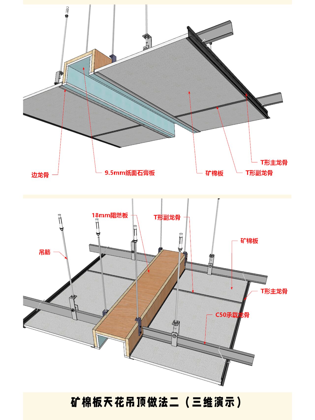 天花板吊顶施工步骤图片