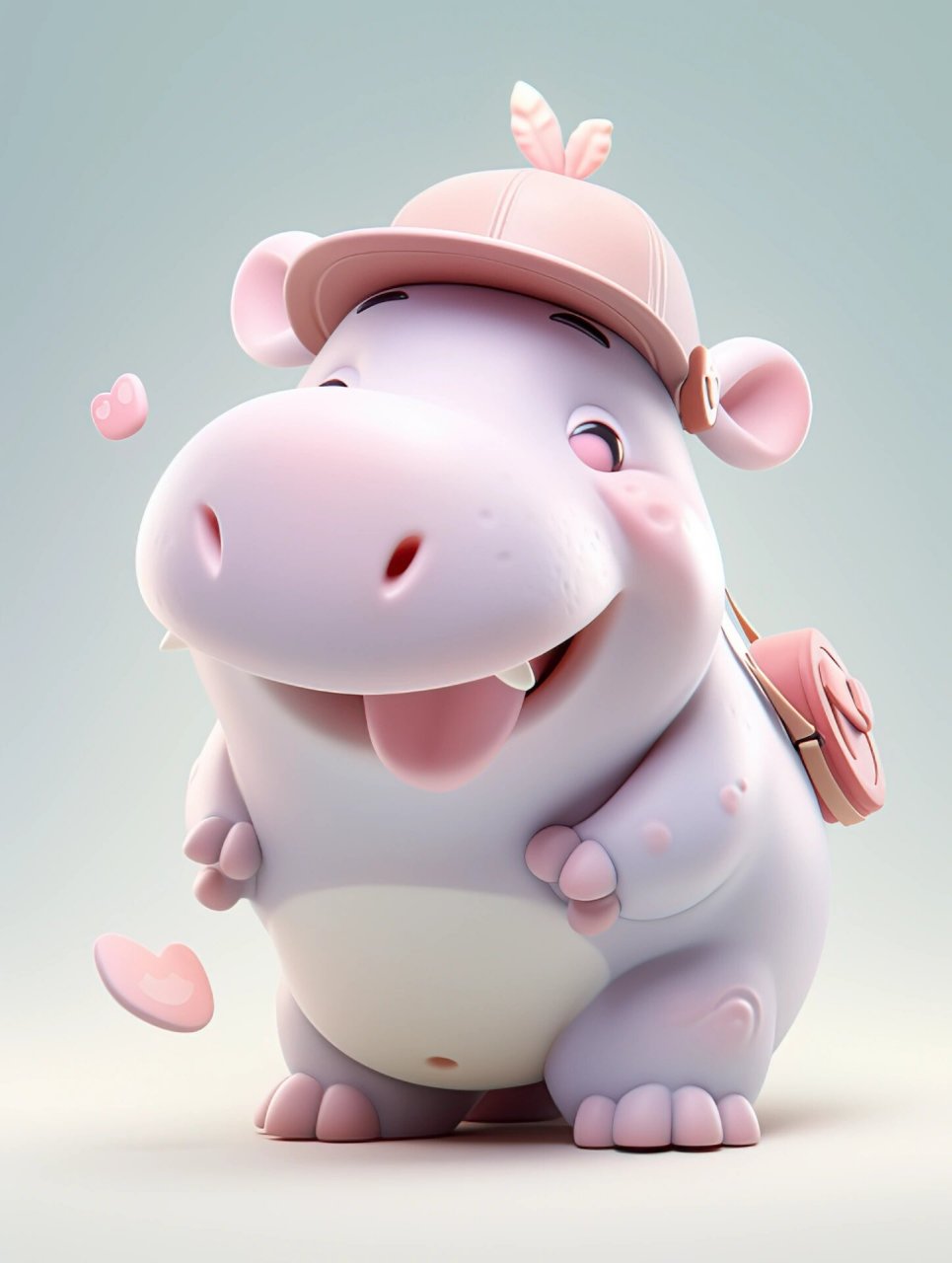 可爱河马宝宝来了 #可爱# #河马# #河馬# #插画# #ai插画# #动漫壁纸