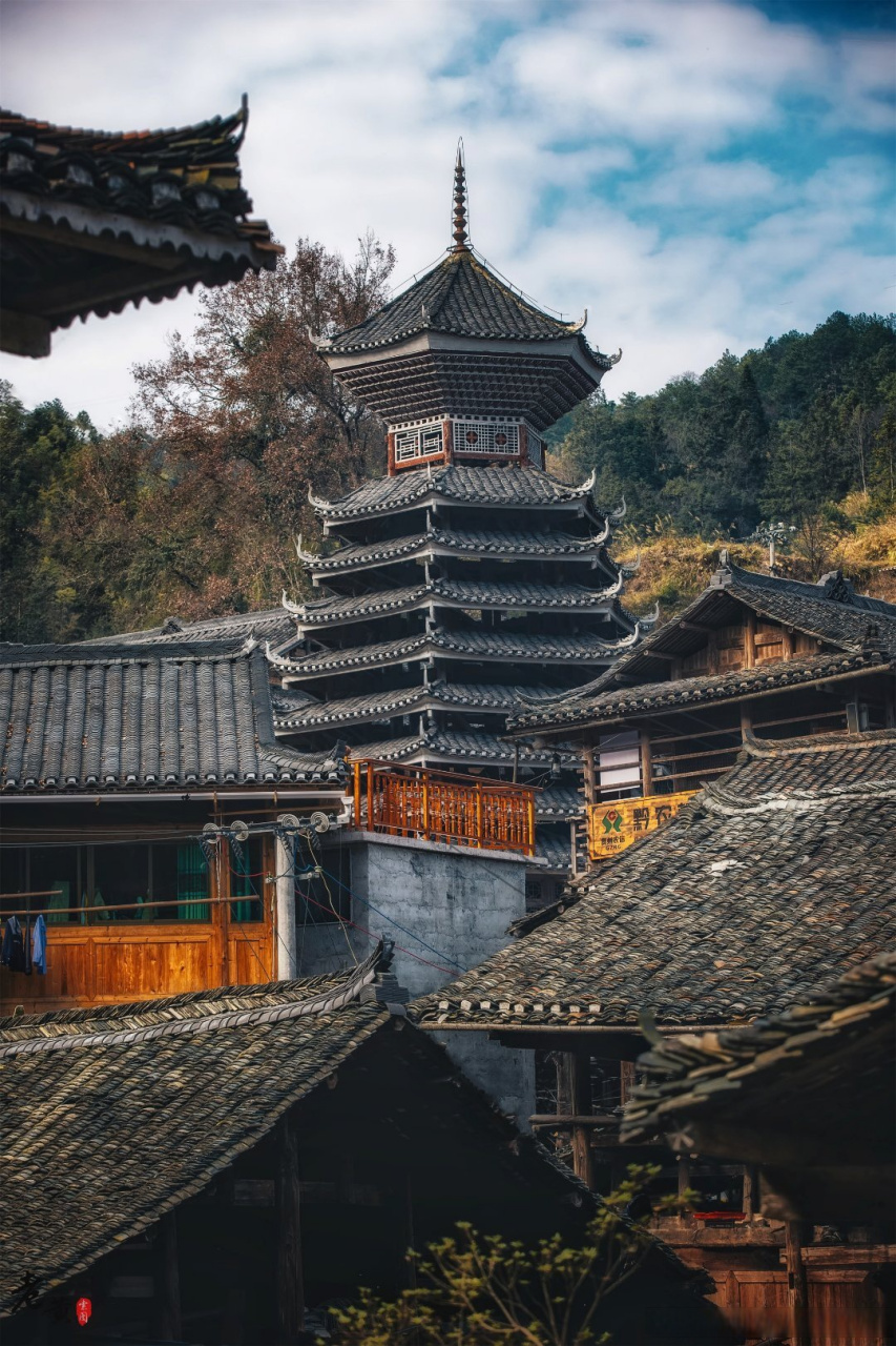 乐享贵州冬之旅#100张年度旅行照片# 大利侗寨,这里的居民皆为侗族.