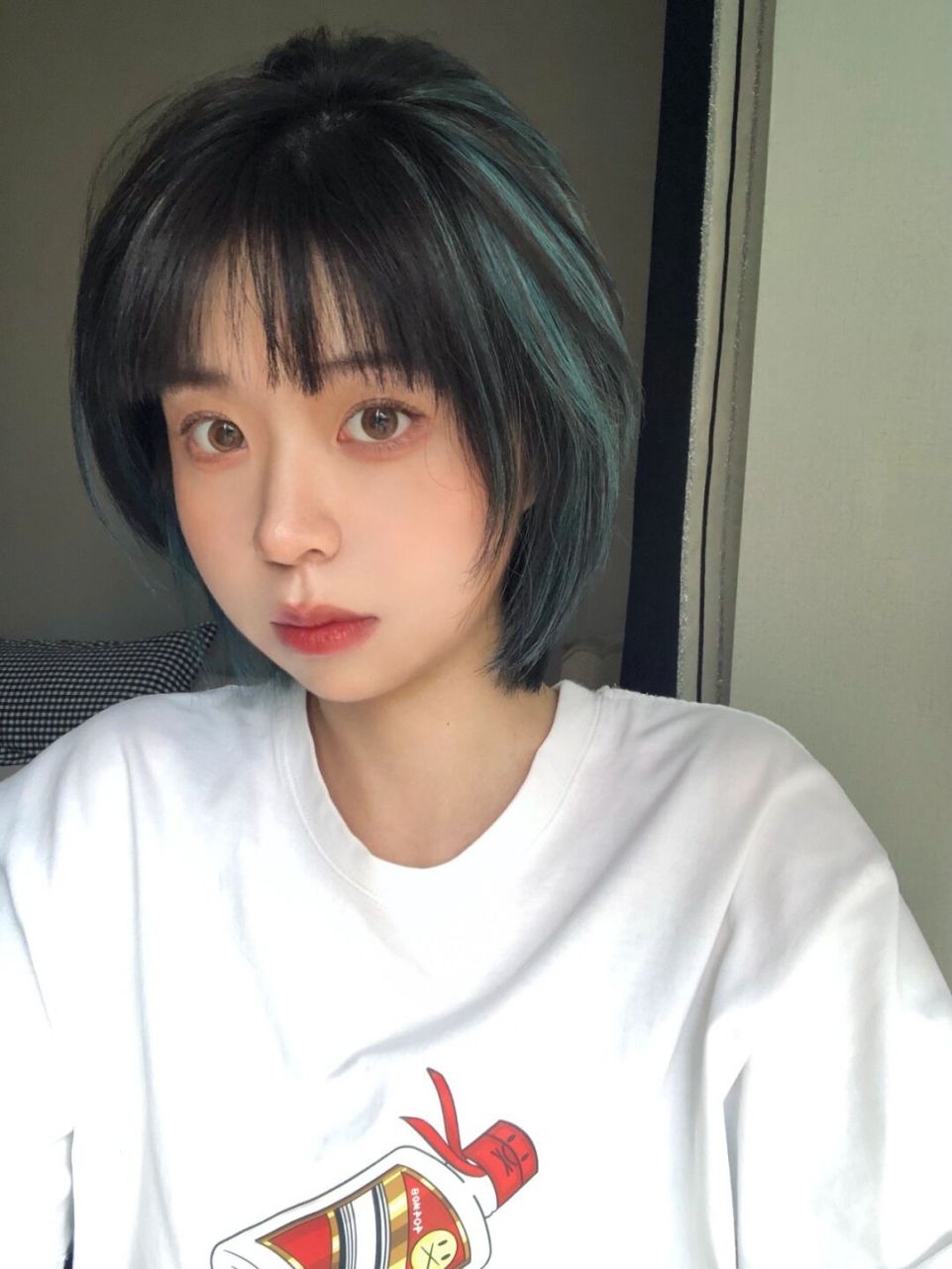 短发挑染|局部蓝住了9503089705019969♀1597