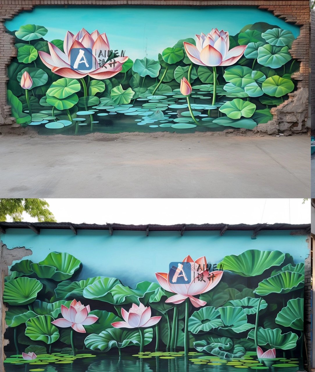 墙绘设计(荷花) 荷花94