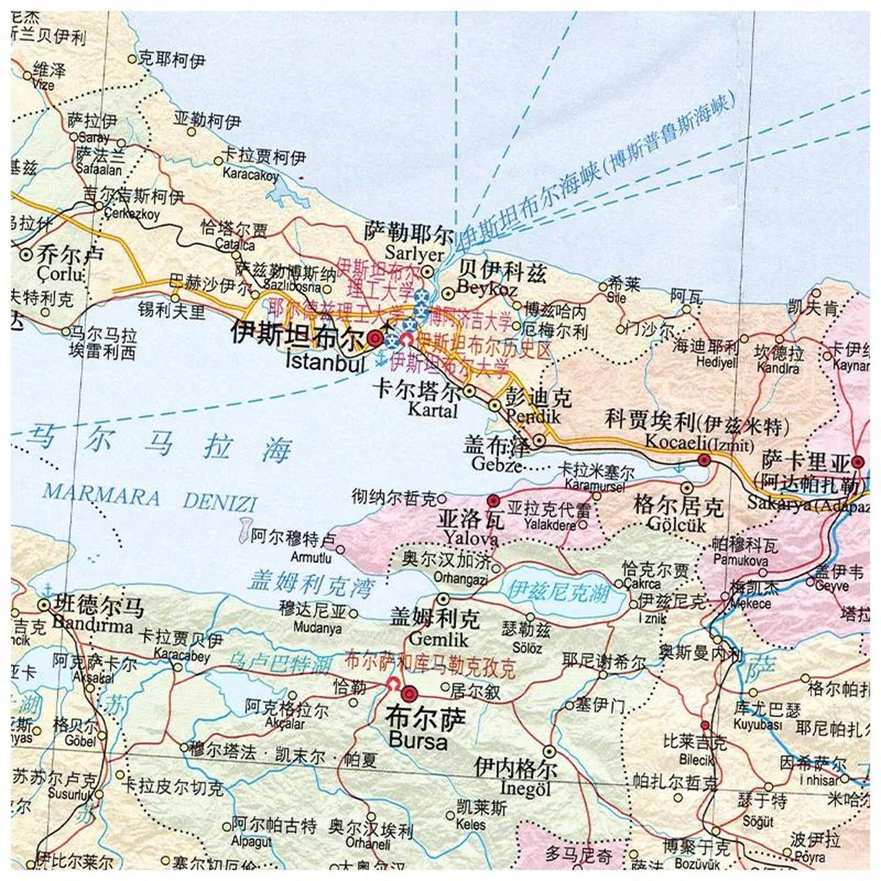 伊斯坦布尔是世界一线城市,面积5343 平方公里,人口约1200万人.