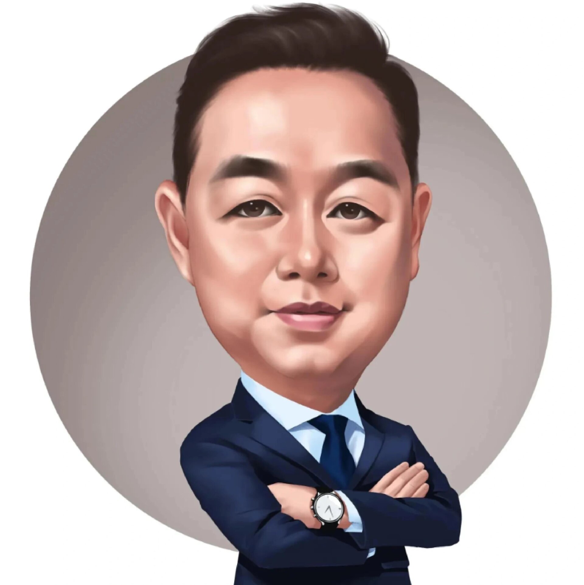 成熟低调彰显男人的个人魅力手绘头像