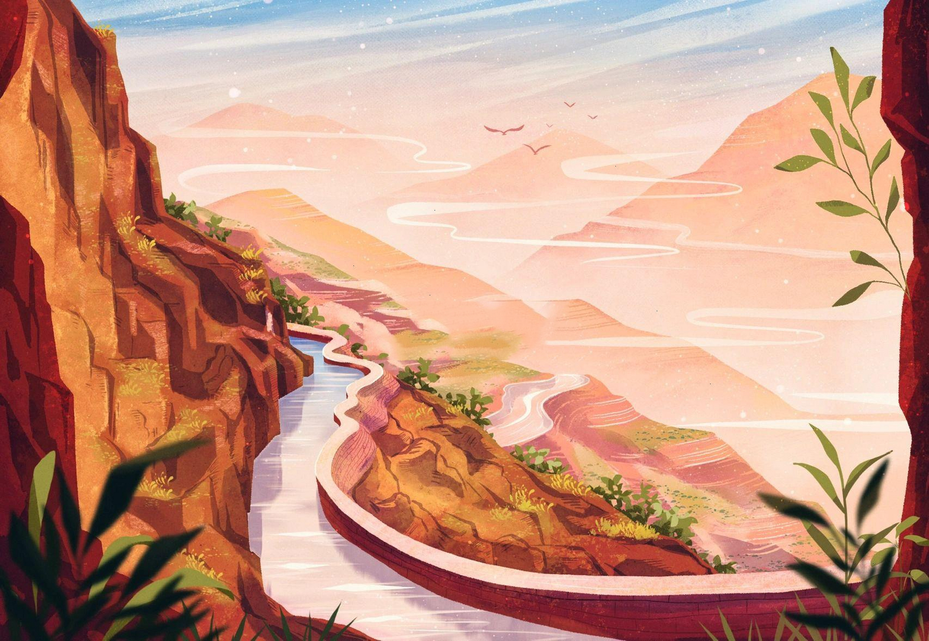 城市插画系列018·安阳|红旗渠 城市插画系列018·安阳|红旗渠