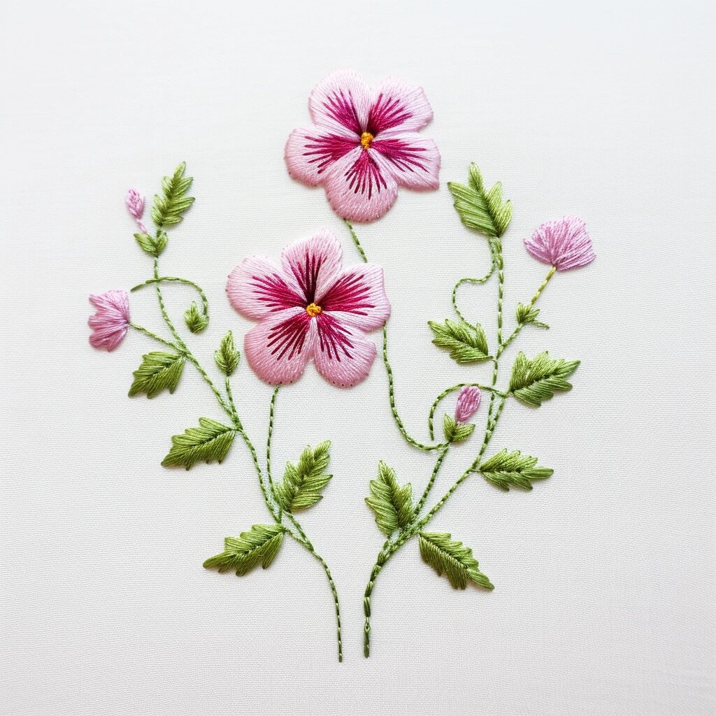 几款简单漂亮的小花刺绣,喜欢的保存哦