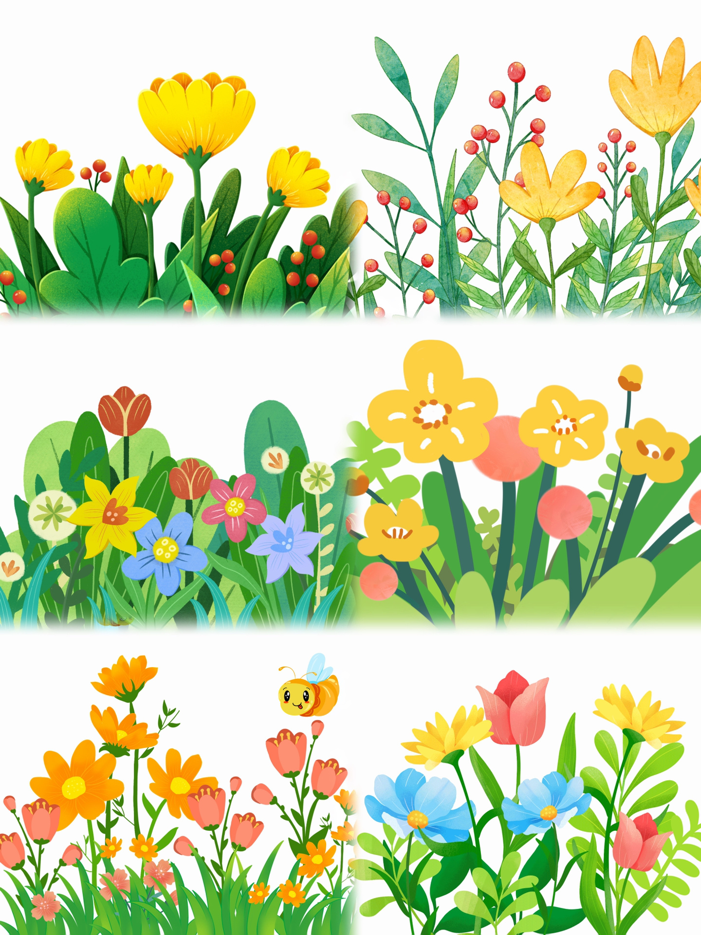 春天花草植物🌳卡通素材分享