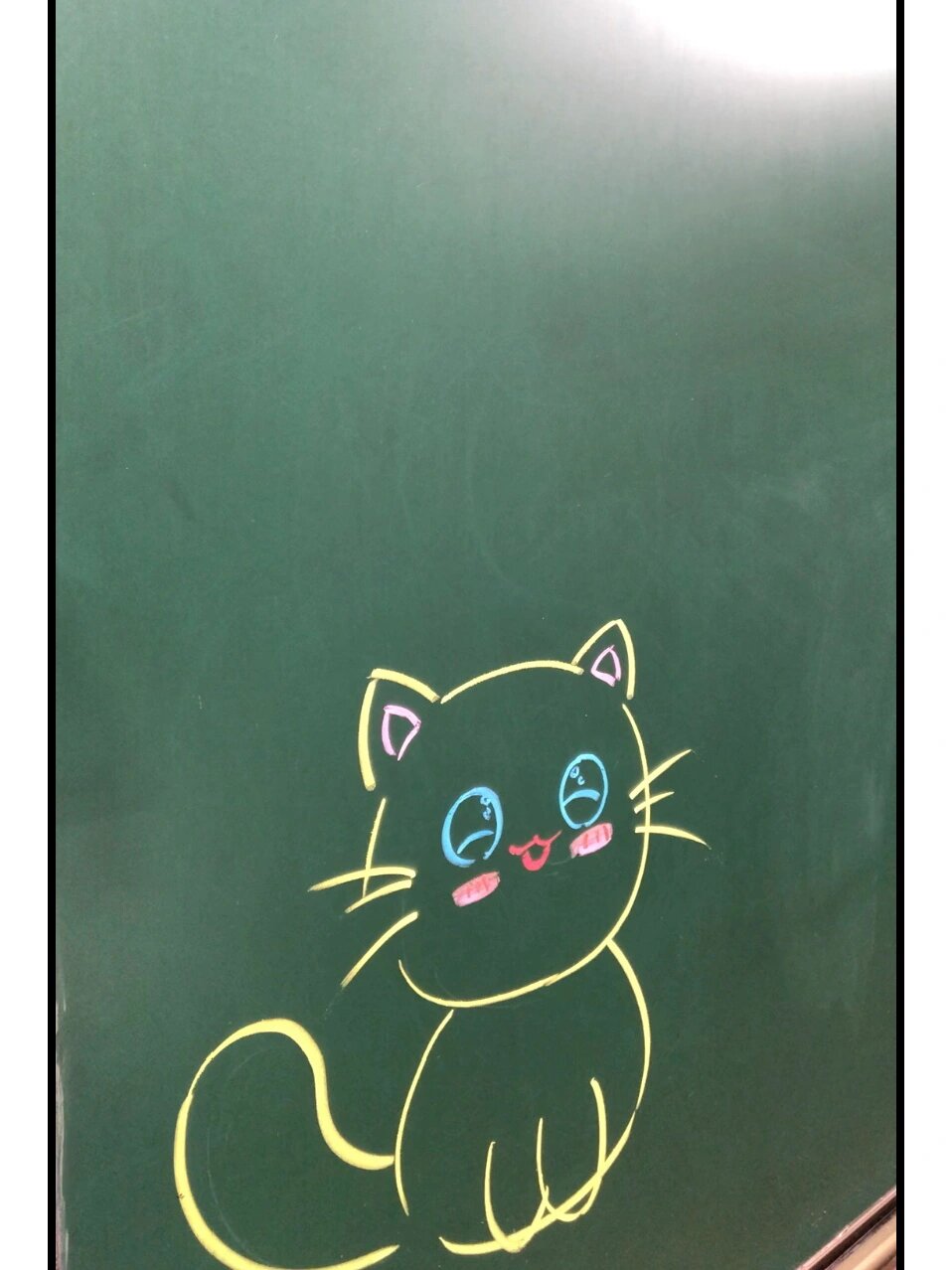 粉笔画一黑板报插图