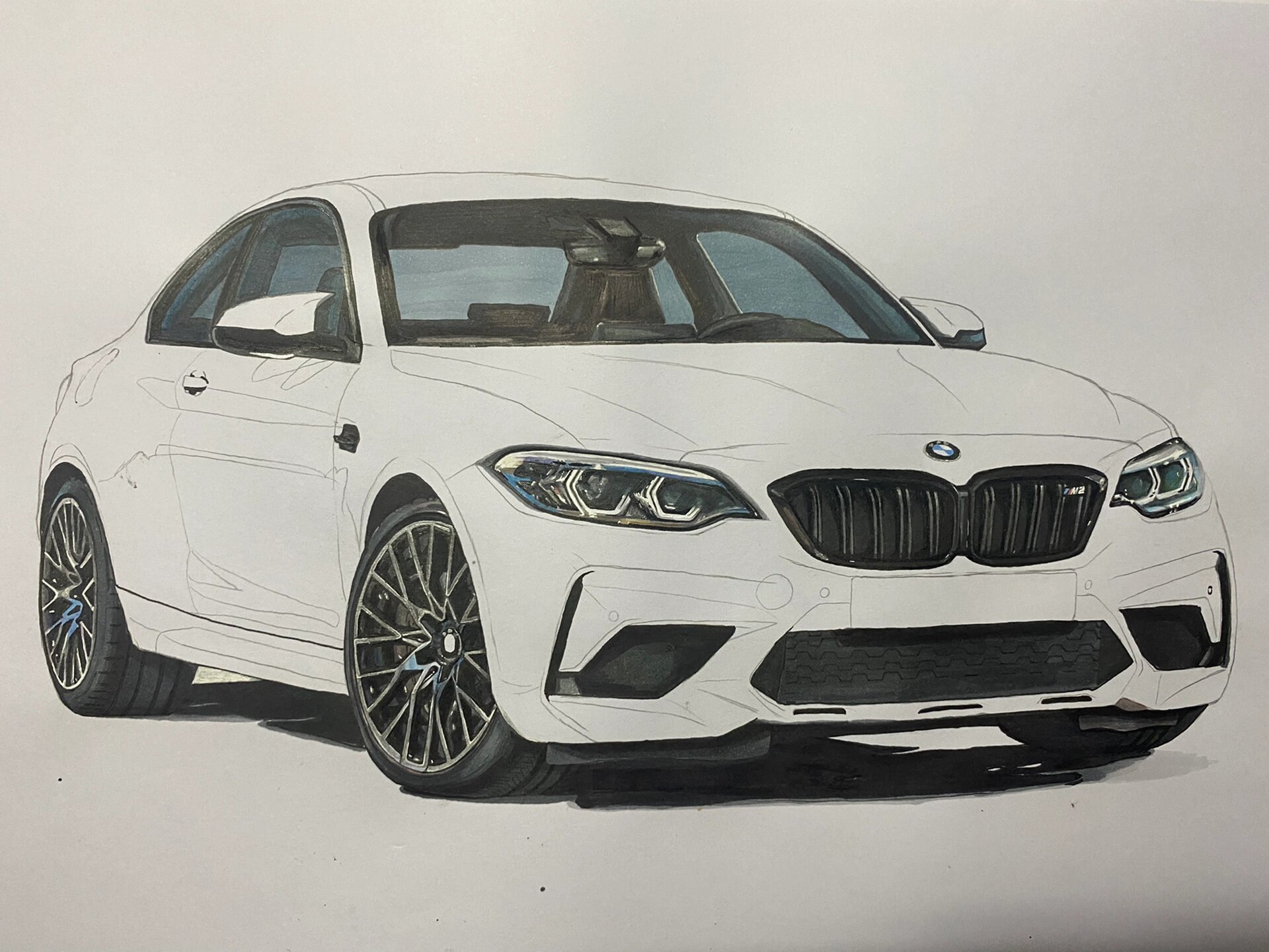手绘bmw m2