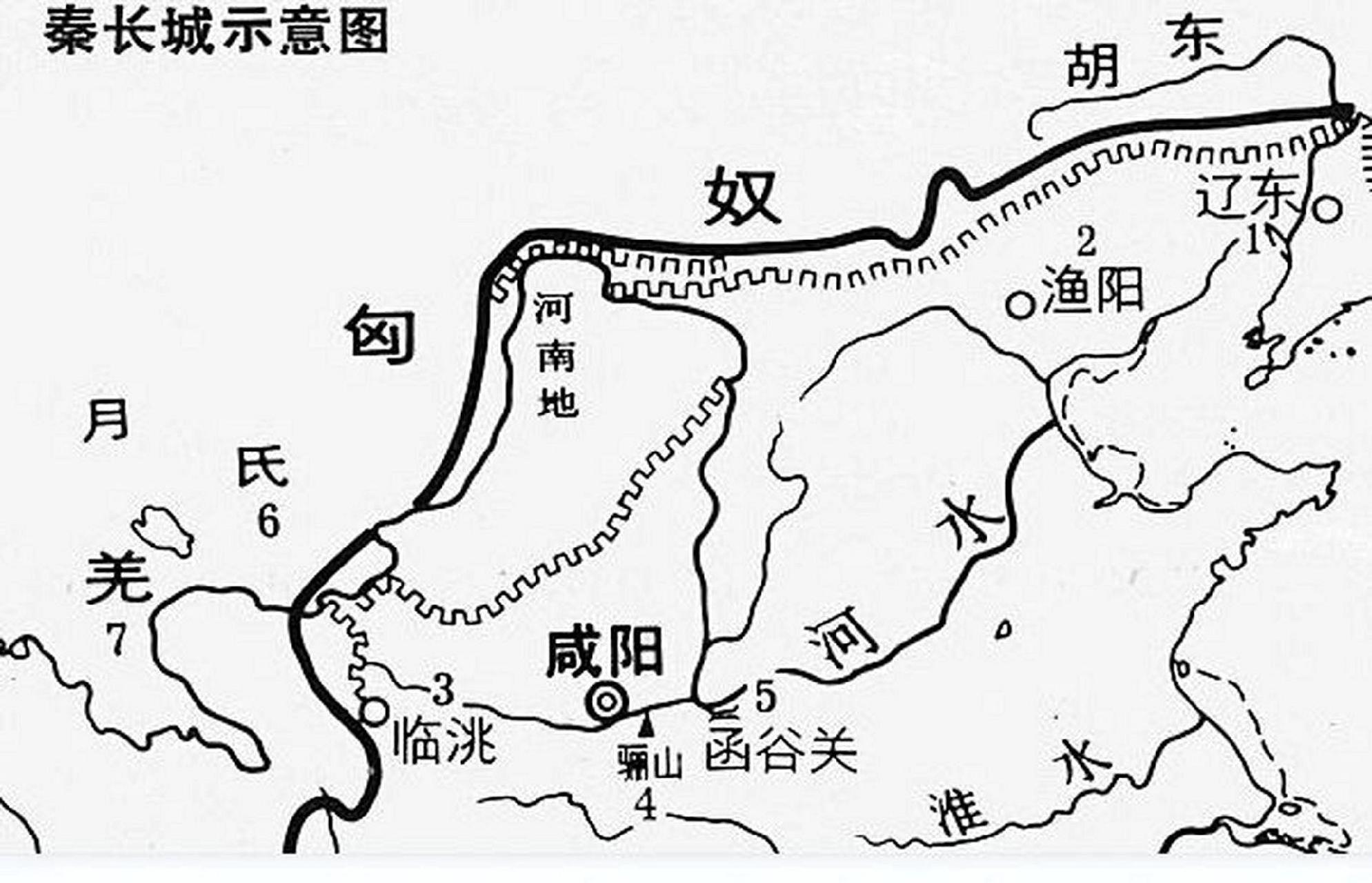 秦长城的起点是临洮,终点是辽东地区.