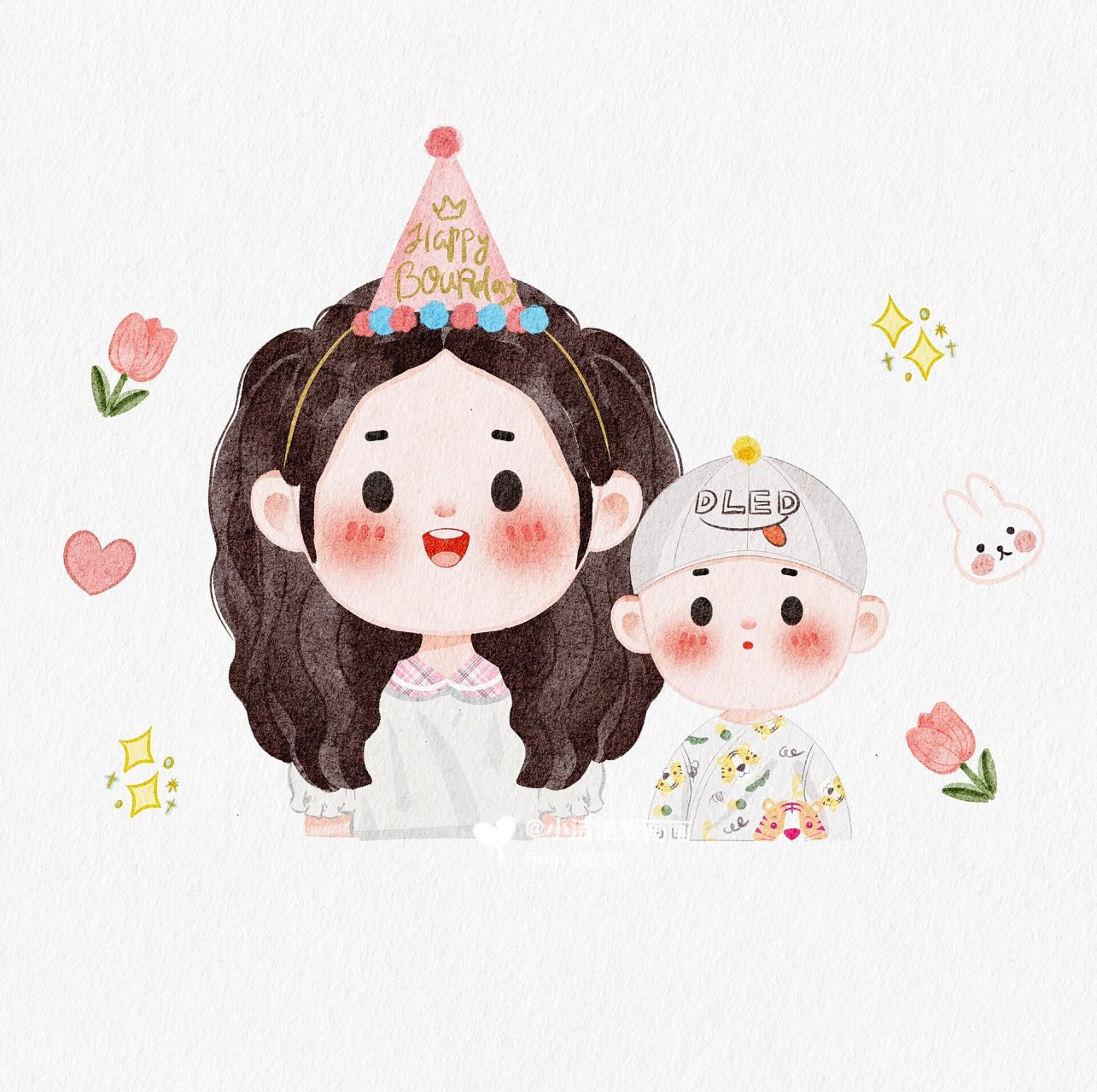 卡通头像～姐妹兄弟合影 客单之儿童兄弟姐妹合影