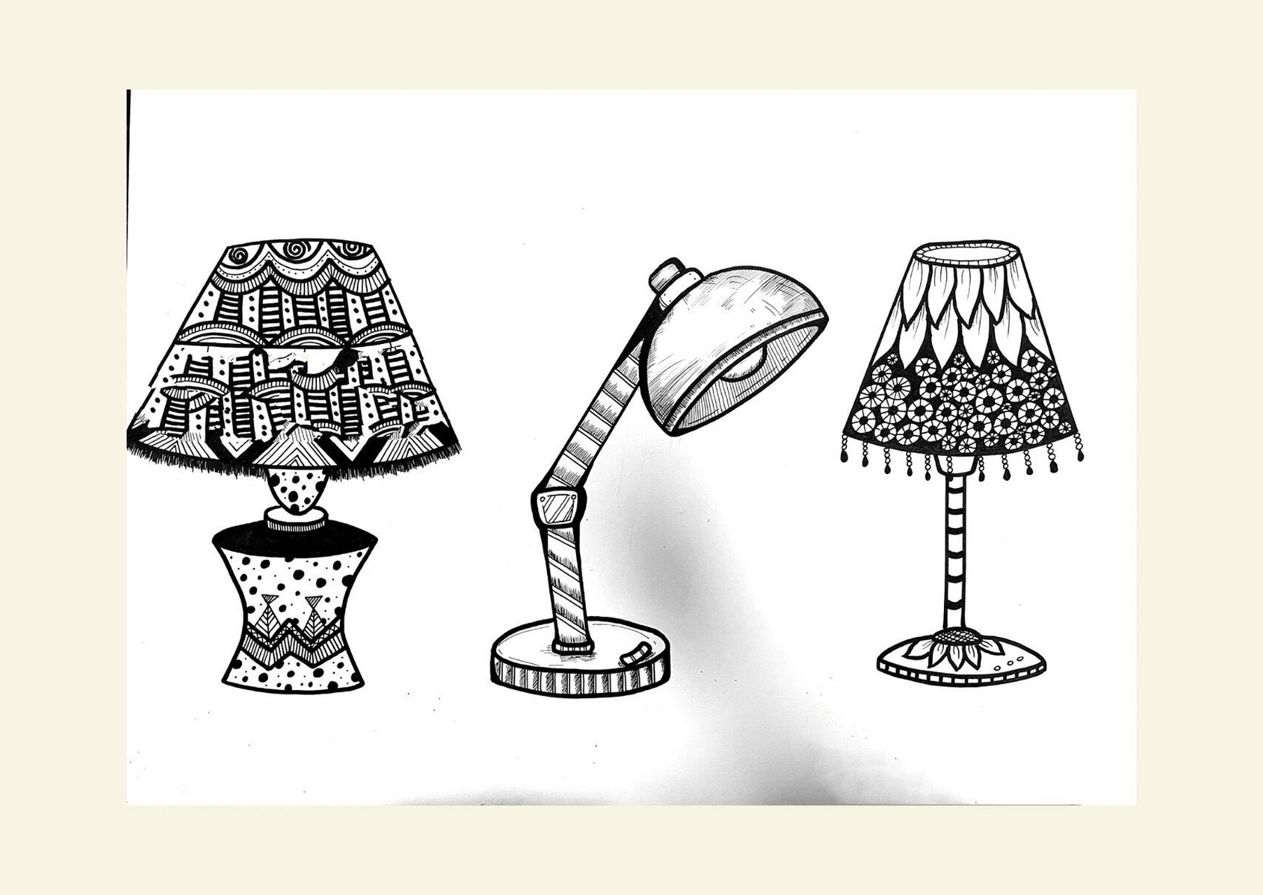 day 73 「四级速写台灯素材」