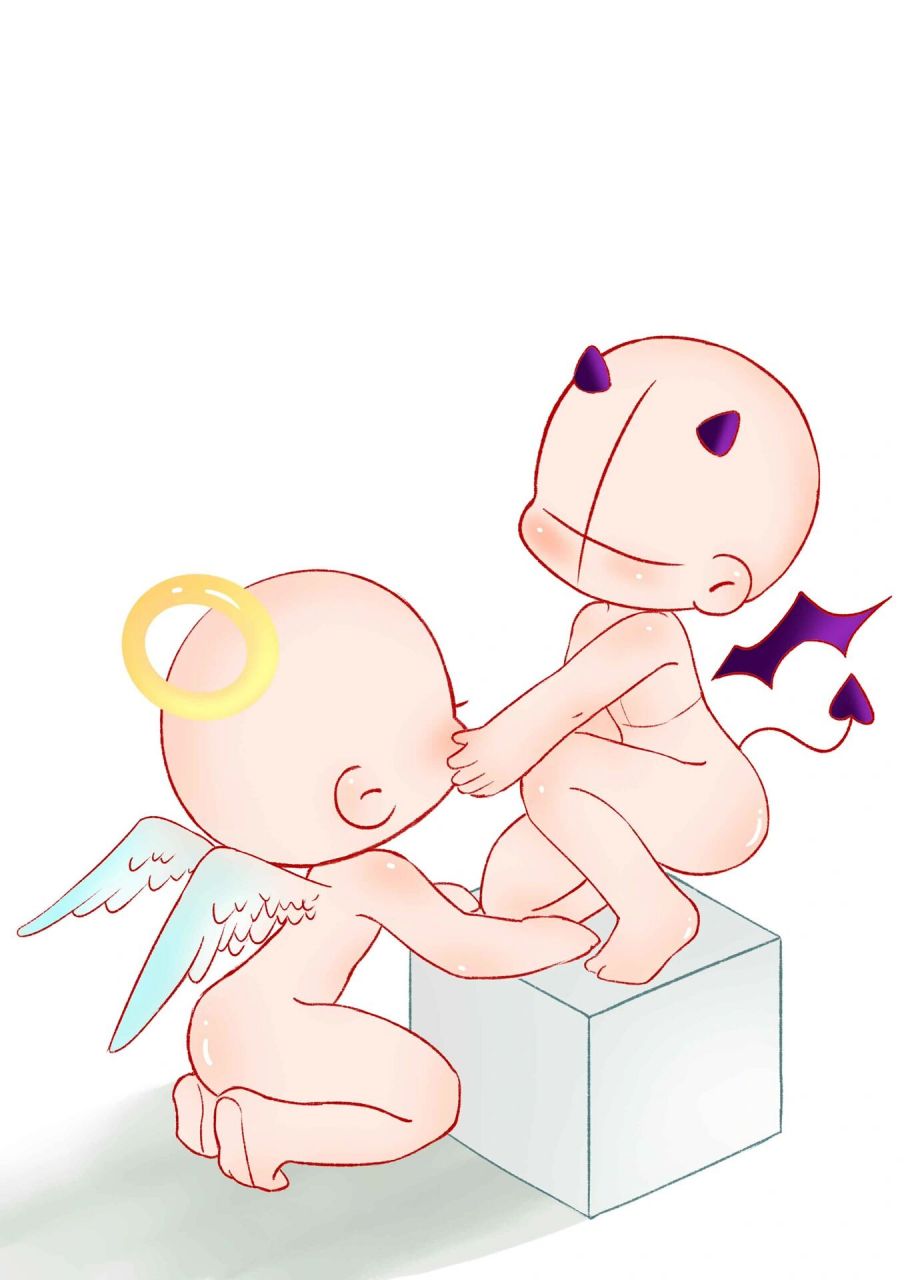 【速写】双人动态|cp专用参考|q版速写|q版 恶魔的救赎 小天使有什么