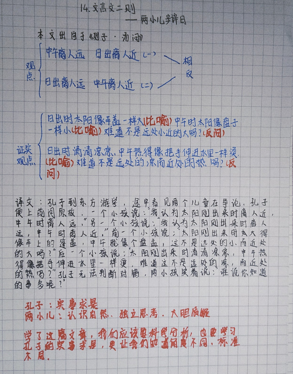 《两小儿辩日》笔记来啦