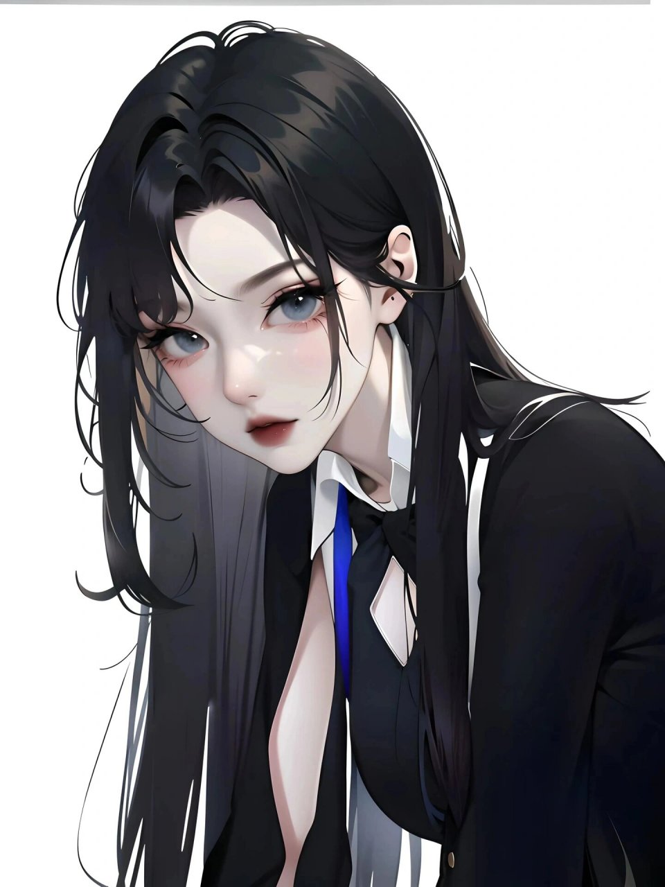 拽姐头像|黑白色哥特风格?