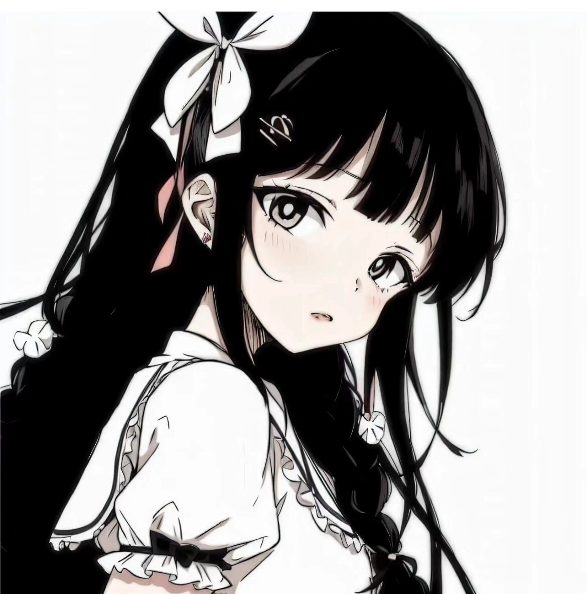 黑白蛋仔女神头像