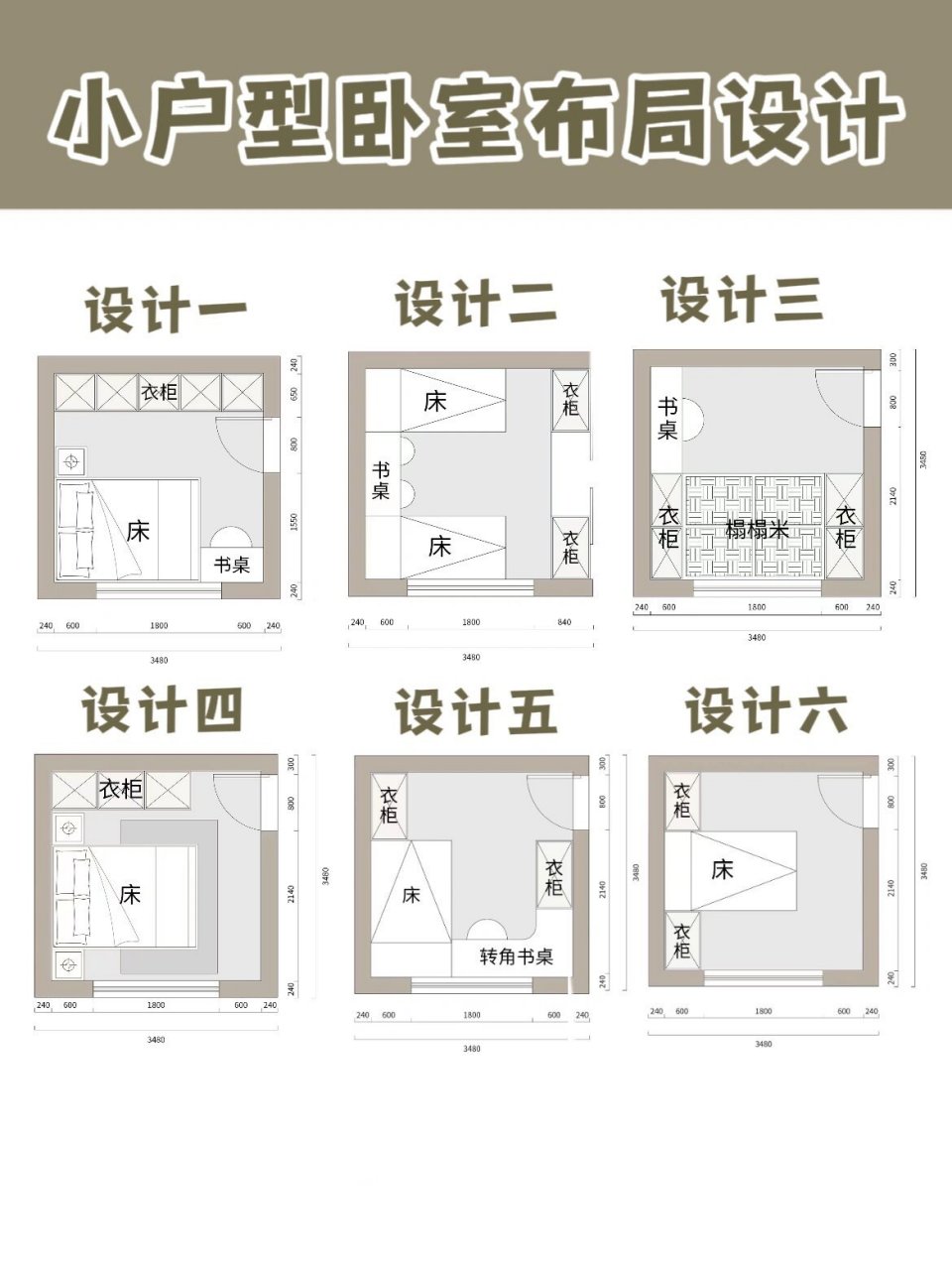 最合理的卧室布局图图片