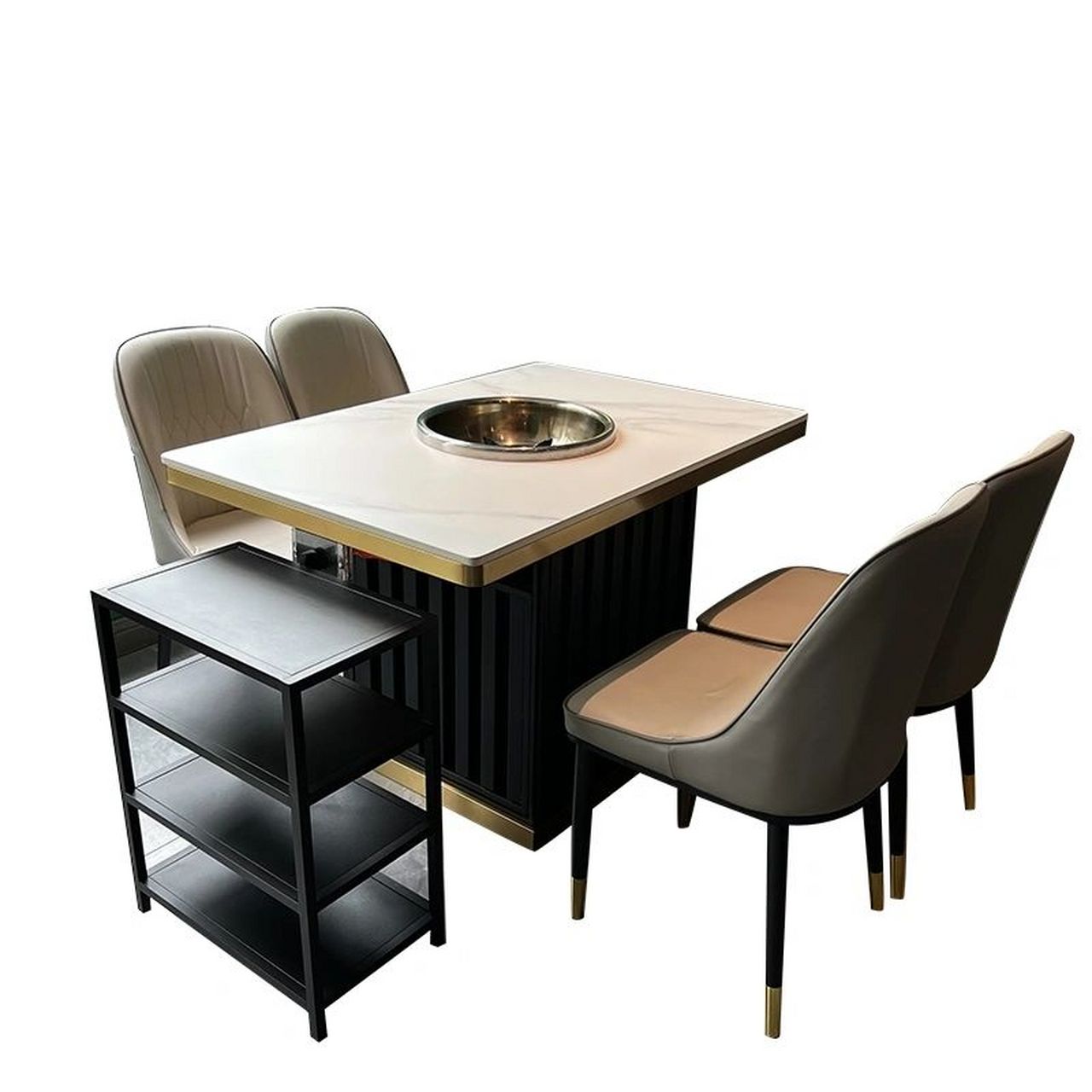 火锅桌椅定制批发 大理石火锅桌,岩板火锅桌,尺寸多样,工厂直销,成都