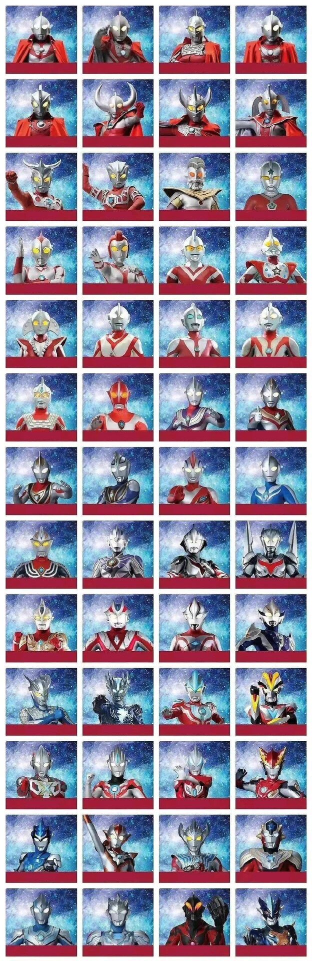 最全奥特曼,你能认出几个,不看答案填名字