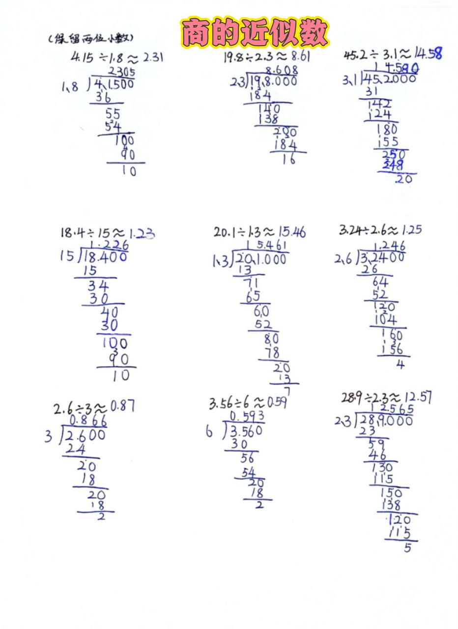 小数除法艺术字图片