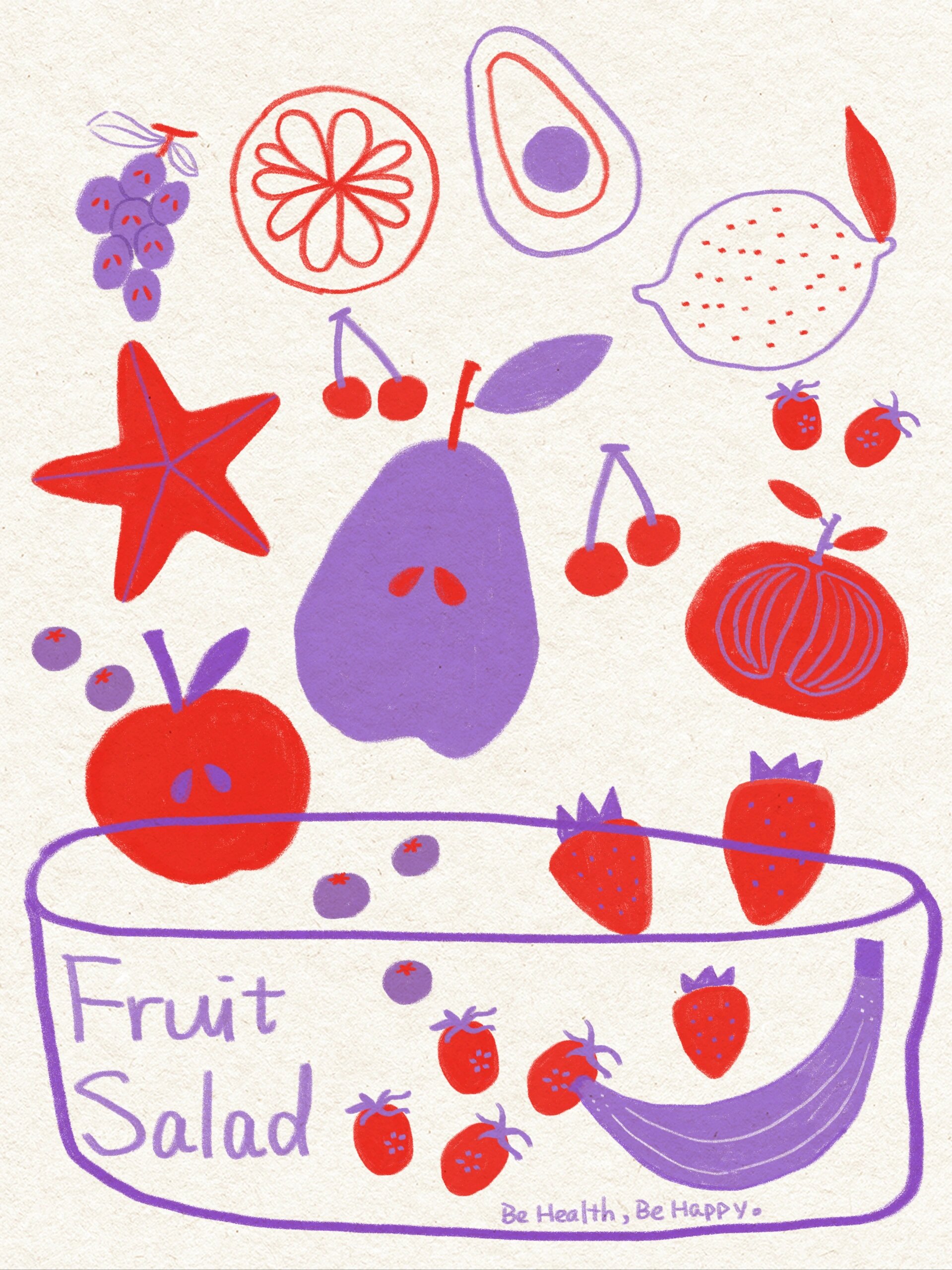 每日一画画|水果沙拉来一碗