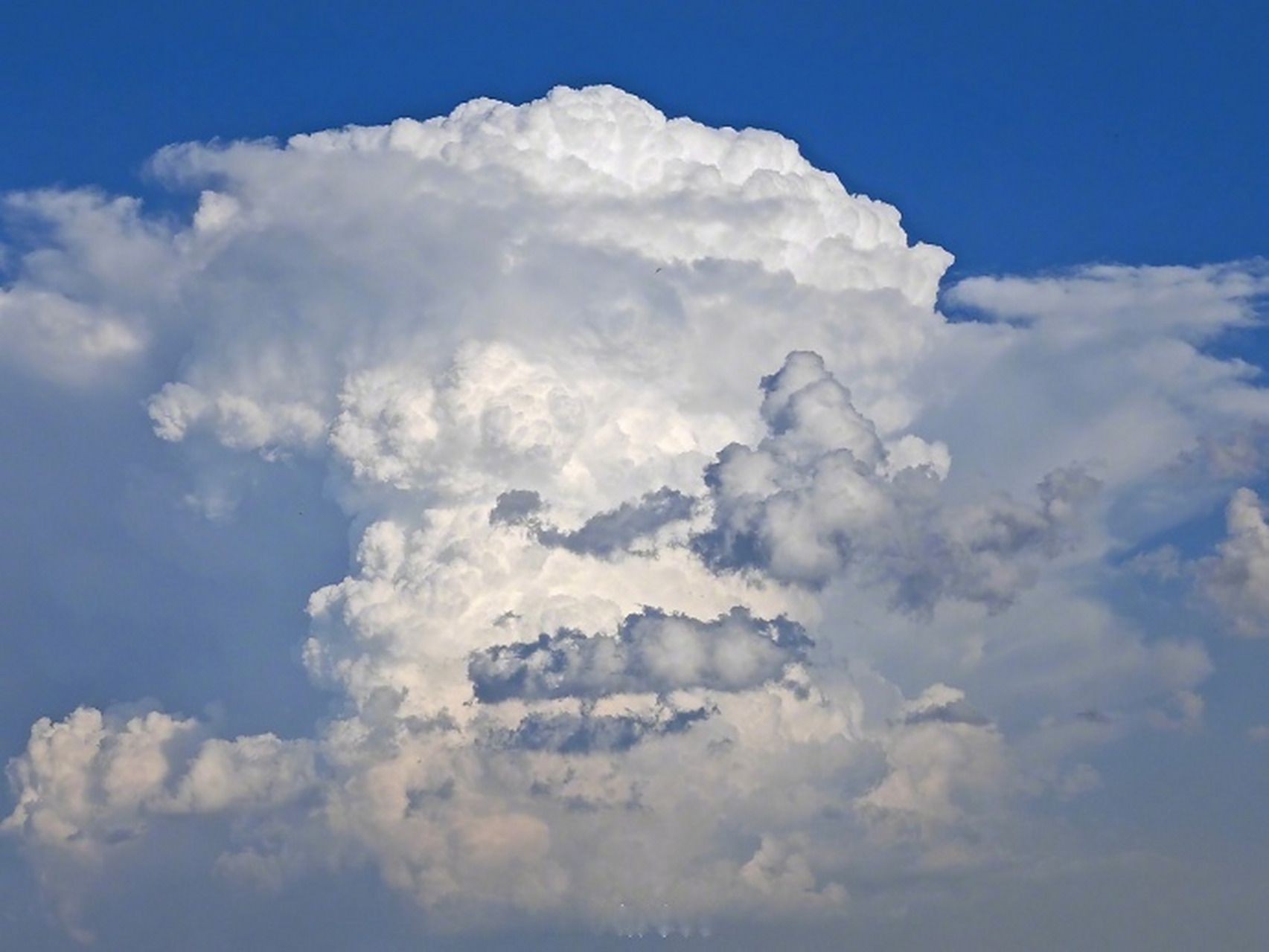 【#夏日里的云朵有多浪漫# [浮云]】近日,北京,天空湛蓝,云彩如油画般