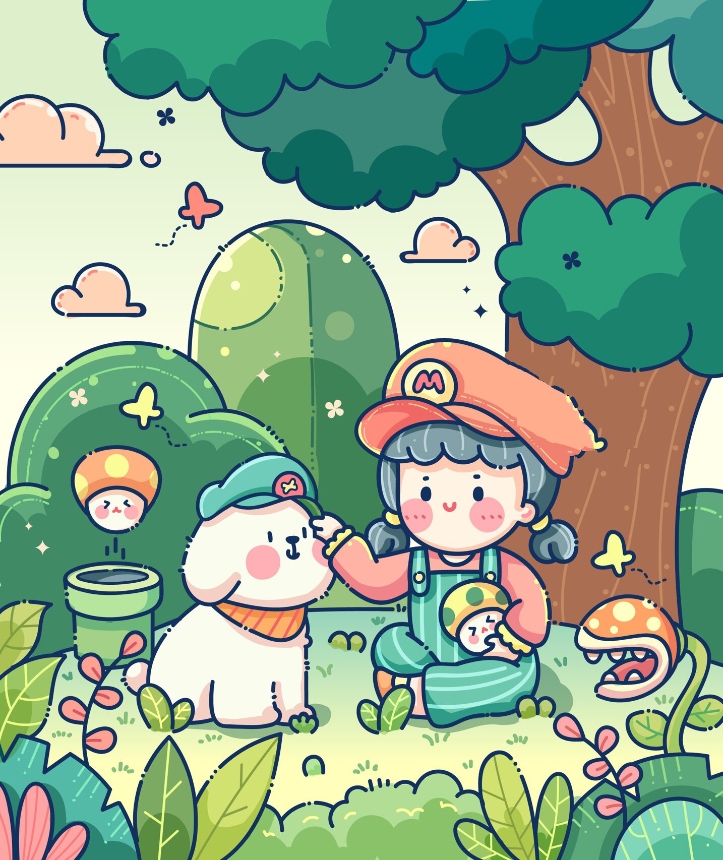 系列插画|可爱女孩插画|ai插画合集