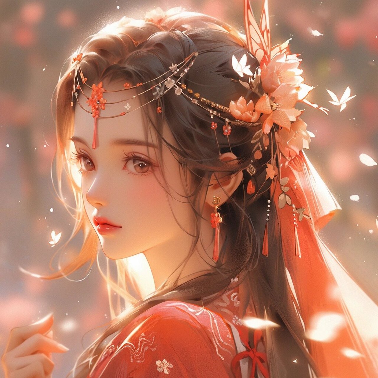 ai绘画|国风美人第3篇 江南好,最好是红衣.