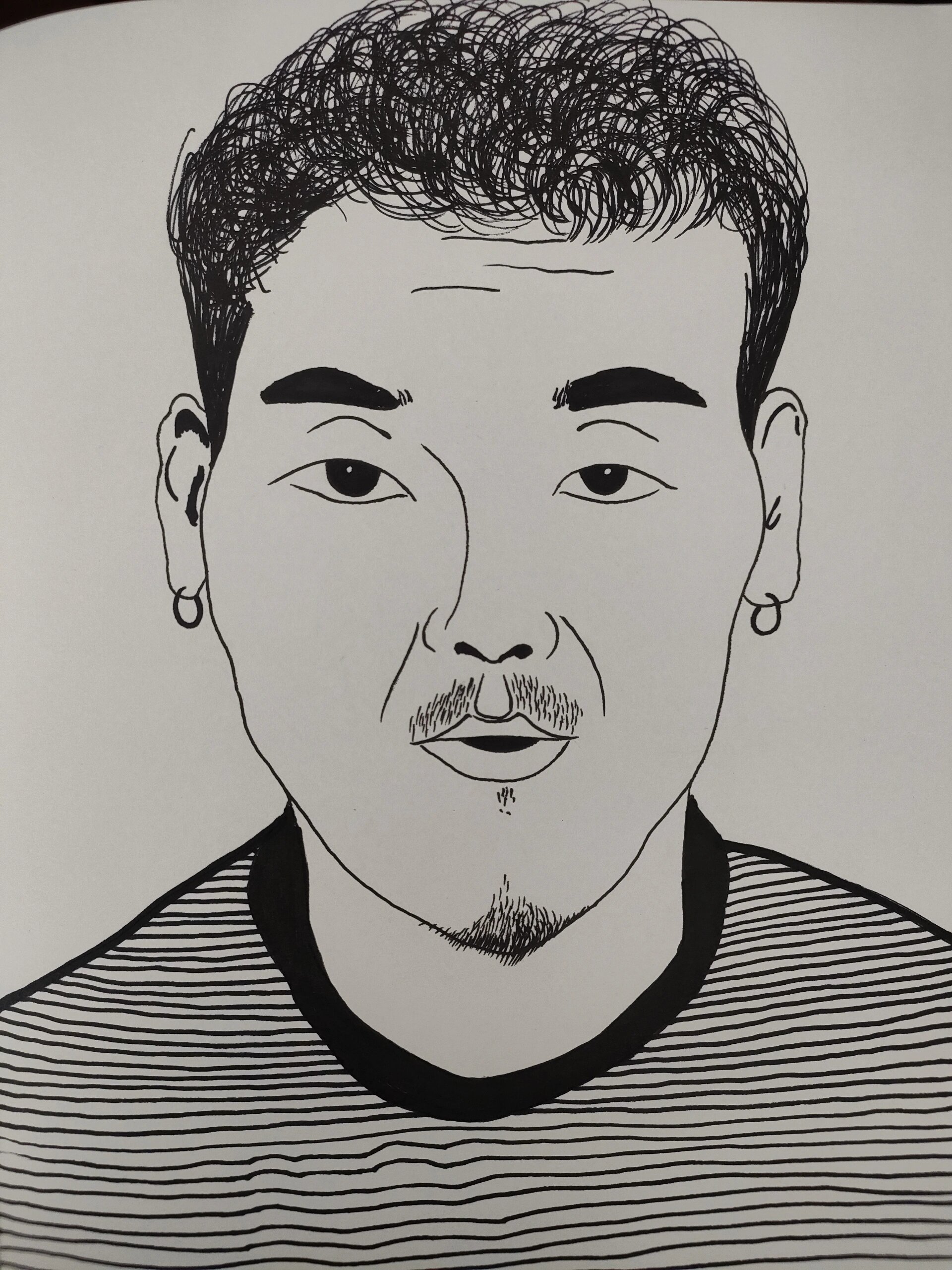 人脸素描男图片