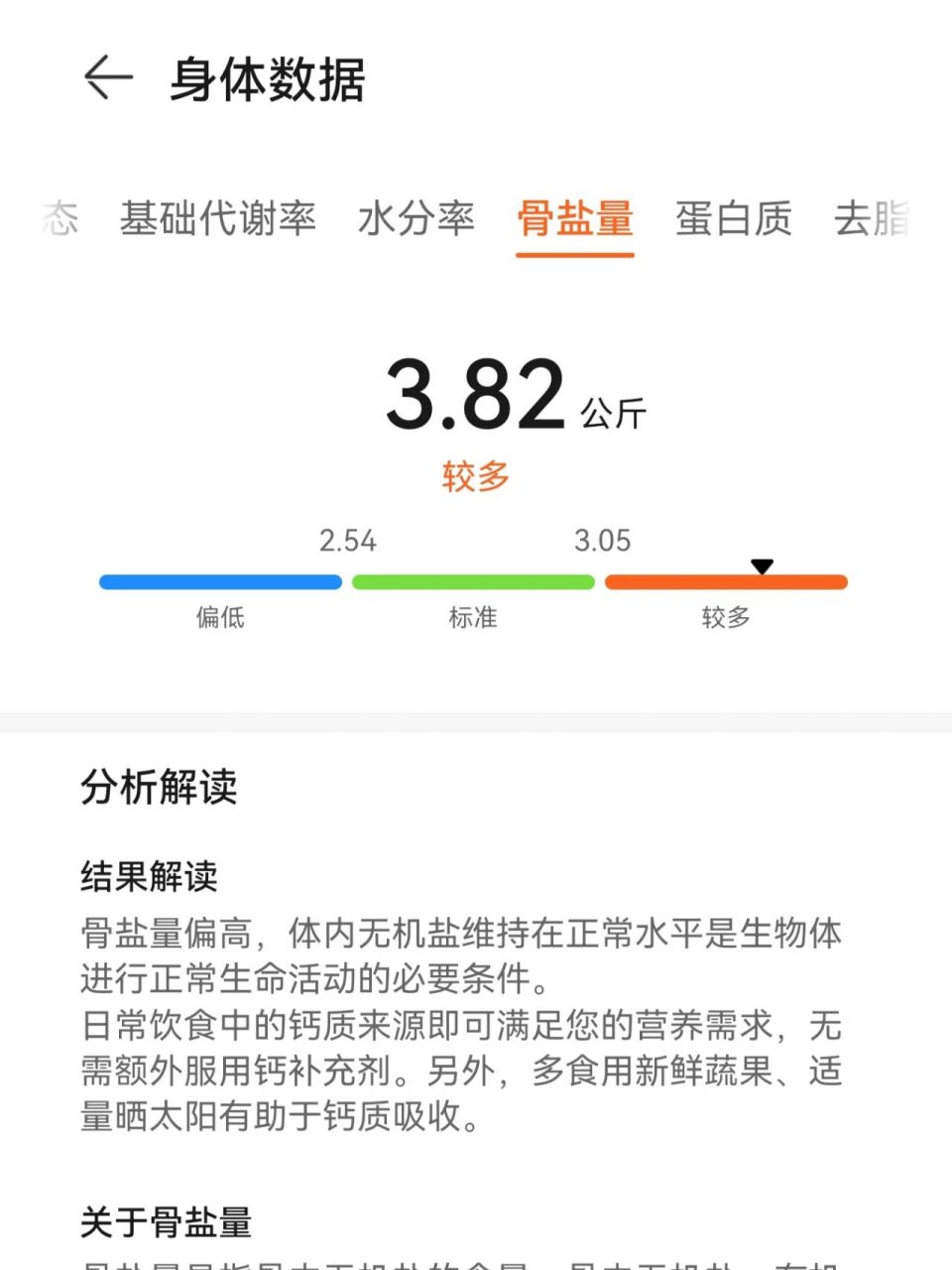 6号最近一次测试.这个骨盐量是什么?怎么样才能降低骨盐量.