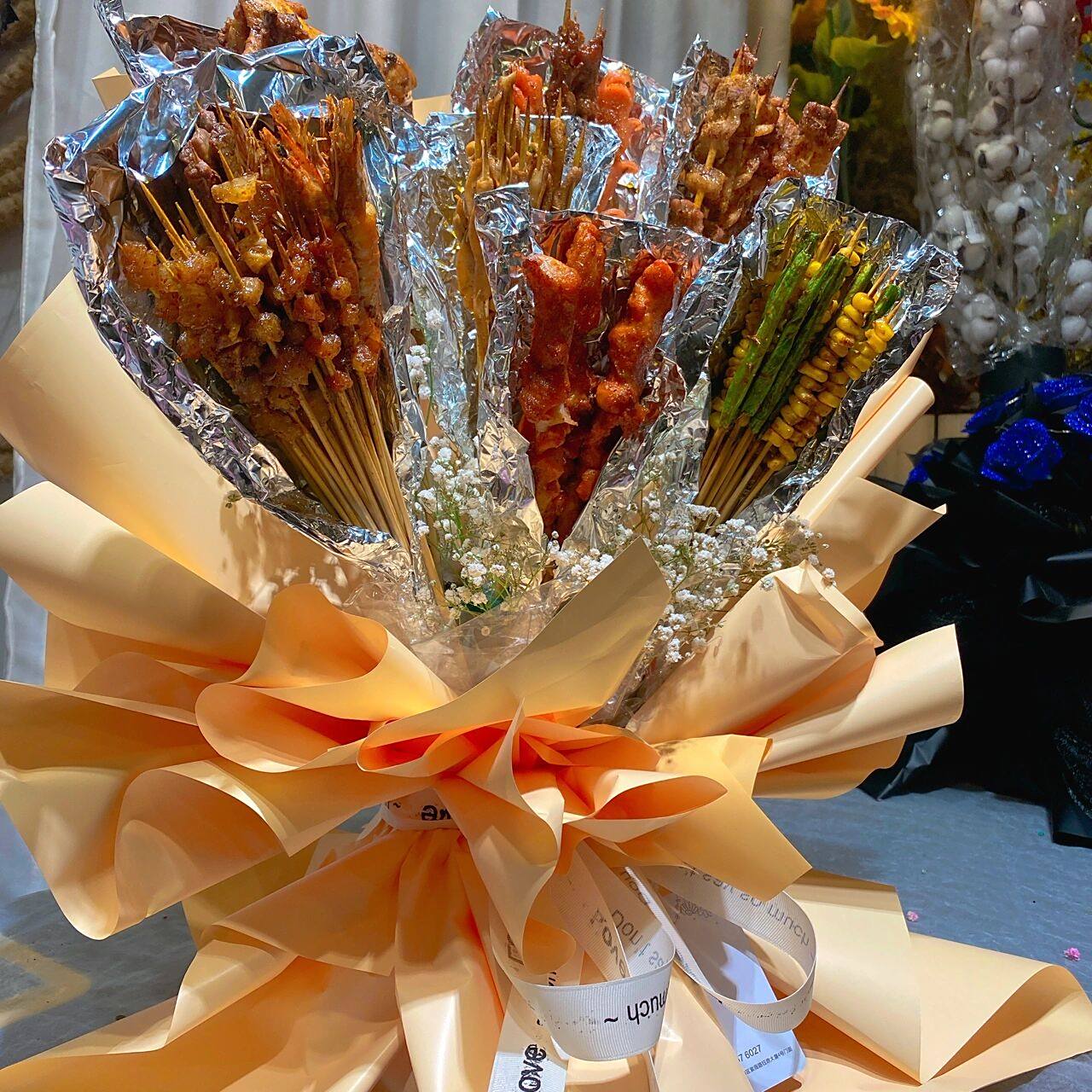 给喜欢的女孩子就送烧烤花束吧 记录一下昨天