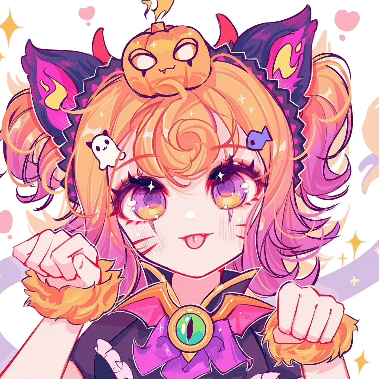 快换上99万圣头像和小姐妹一起开黑吧~ 画师vb:吸叶蟹 	 娜美,风女