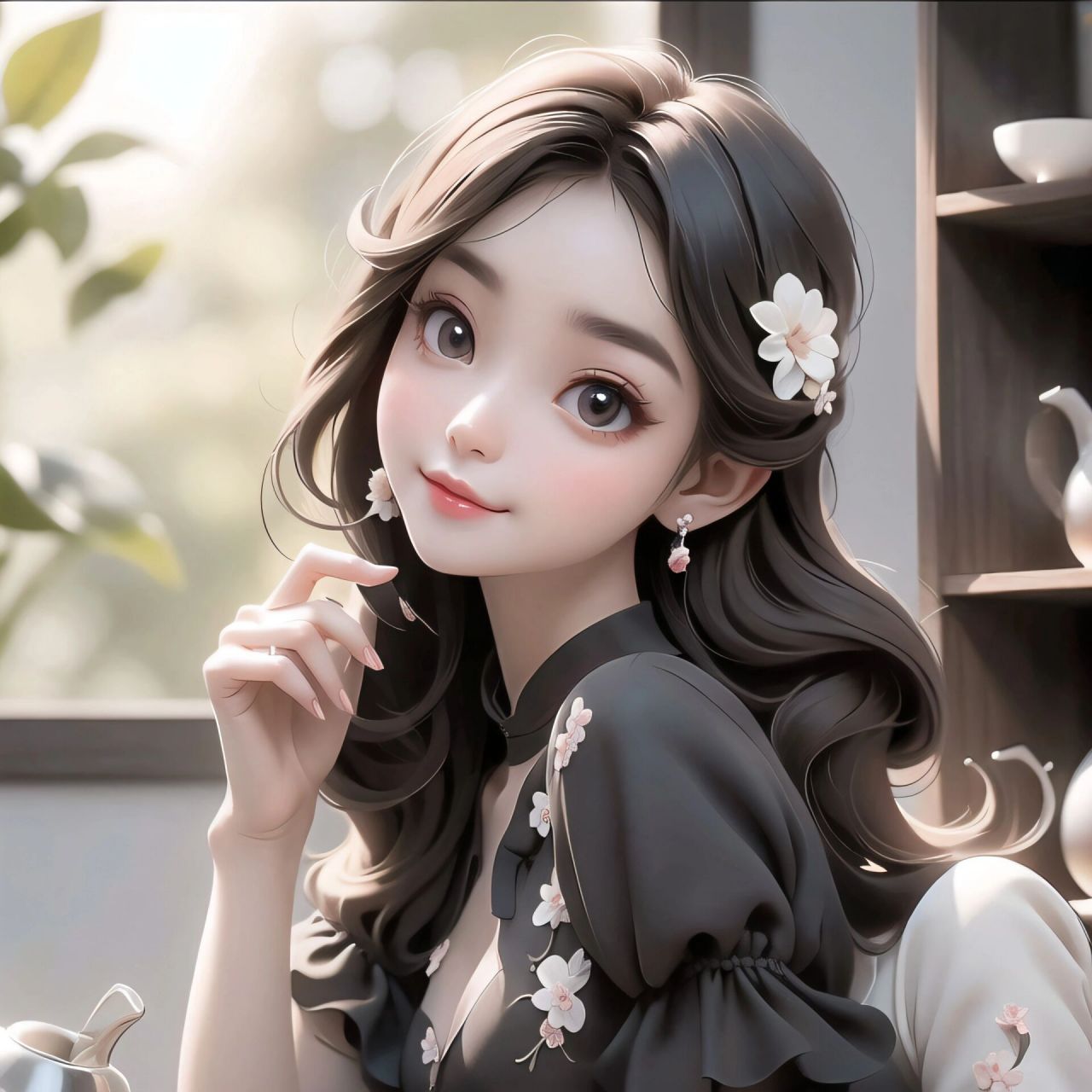 女生头像95品茶04也是一门艺术95 979797 原创图片93