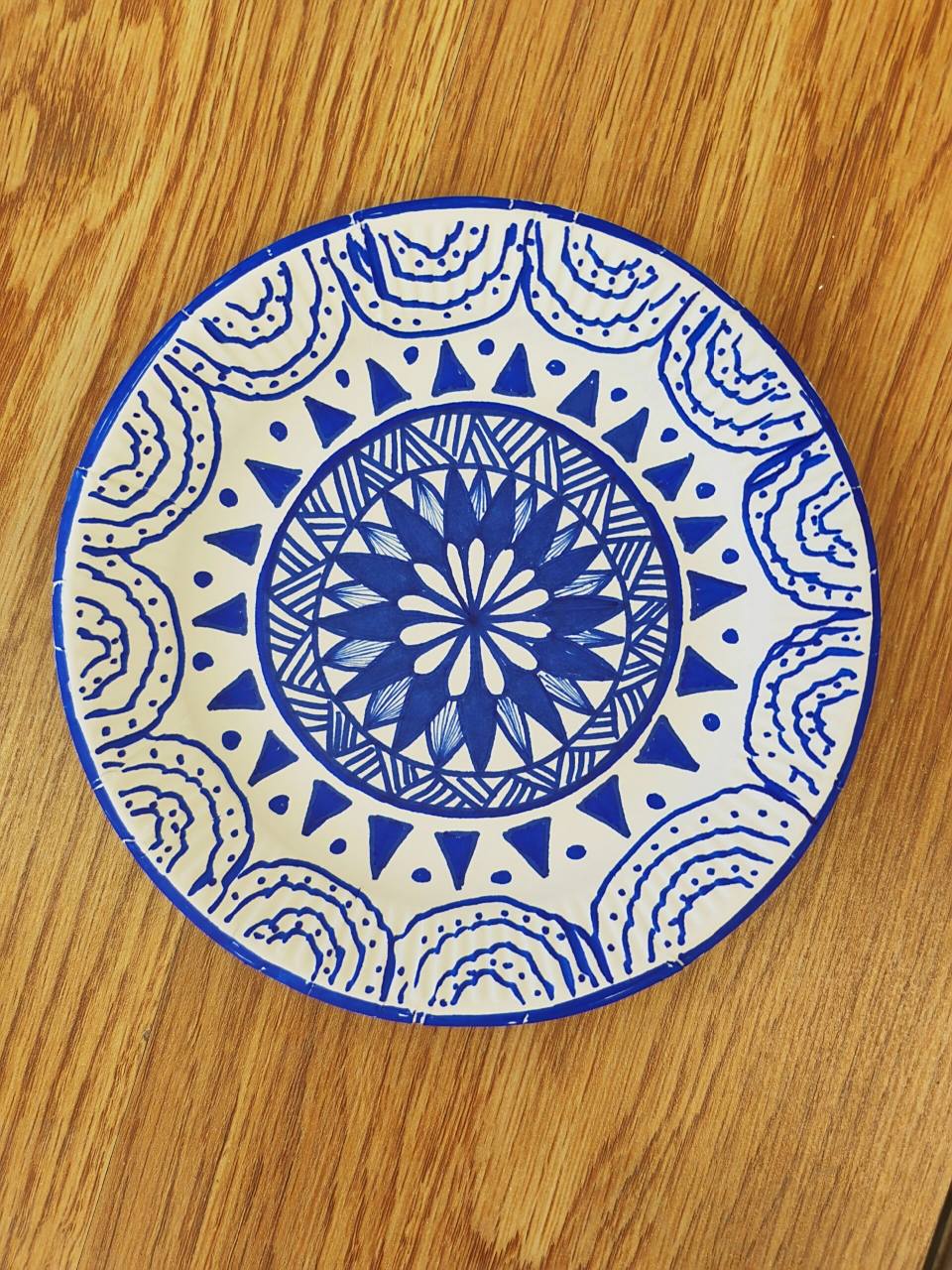 青花瓷纸盘画(一)