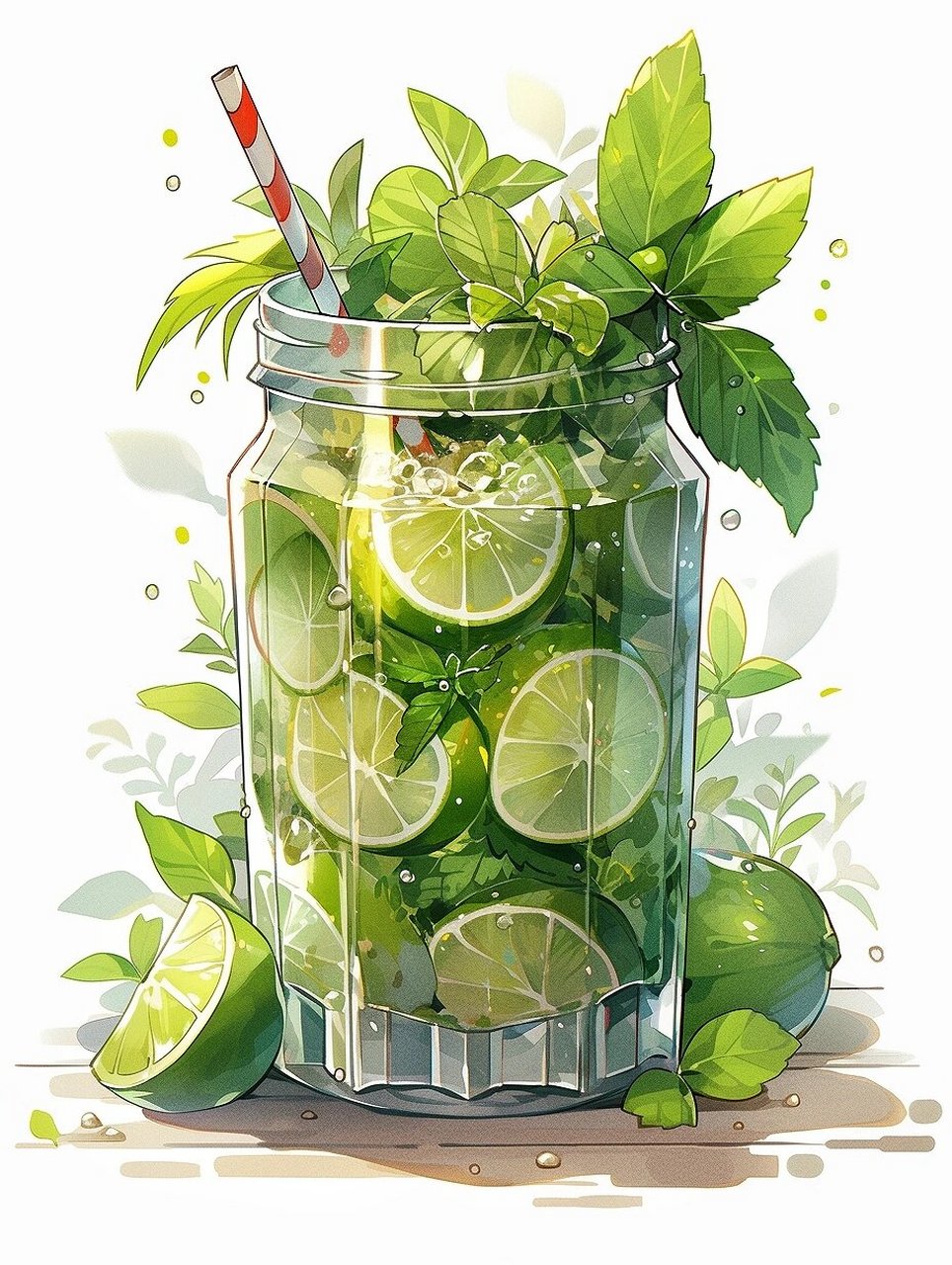 今天是绿色系的97 炎炎烈日下最幸福的事莫过于来一杯冰镇的莫吉托