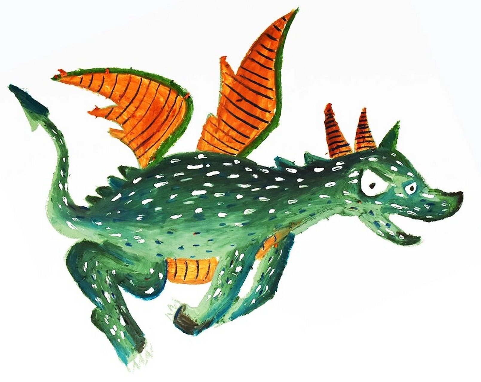 通过观看西方龙的图片和视频,展开丰富的想象,描绘一只威武的喷火龙.