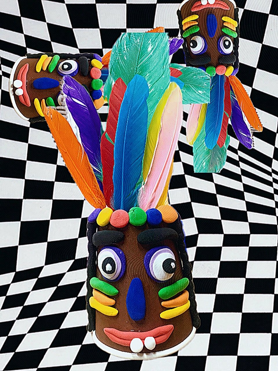 印第安人粘土制作步骤～ 课程创意来自@06欧阳.