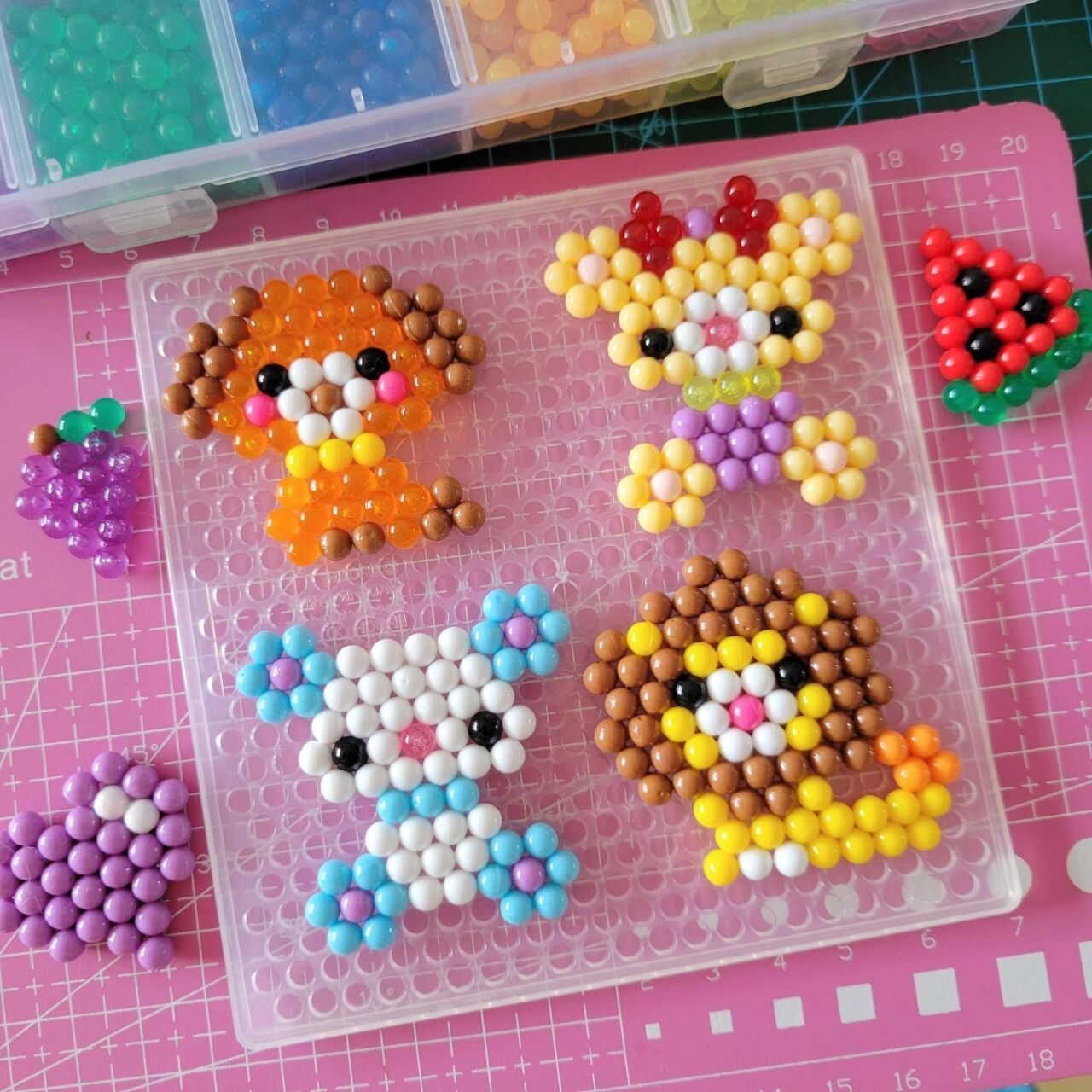 水雾魔珠一些可爱的小动物～ 图案参考:入门萌宠,星创工坊