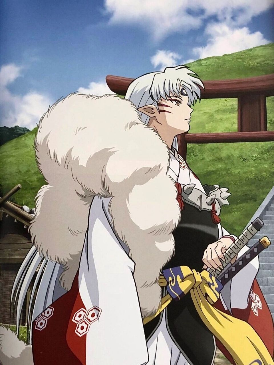 杀生丸官方精美原画 杀殿真是太帅了, 今天也是超爱杀生丸的一天啊!