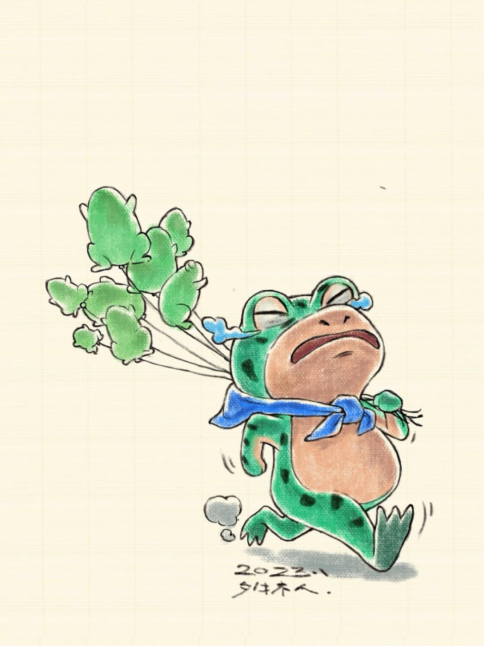 一只为生活奔跑的蛙90