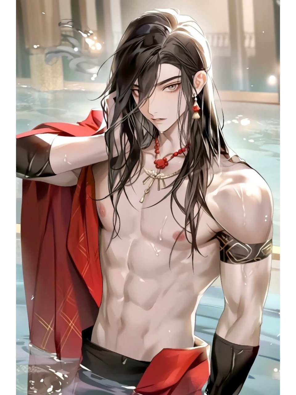 古风美男子出浴图  夏日滤镜   夏日滤镜