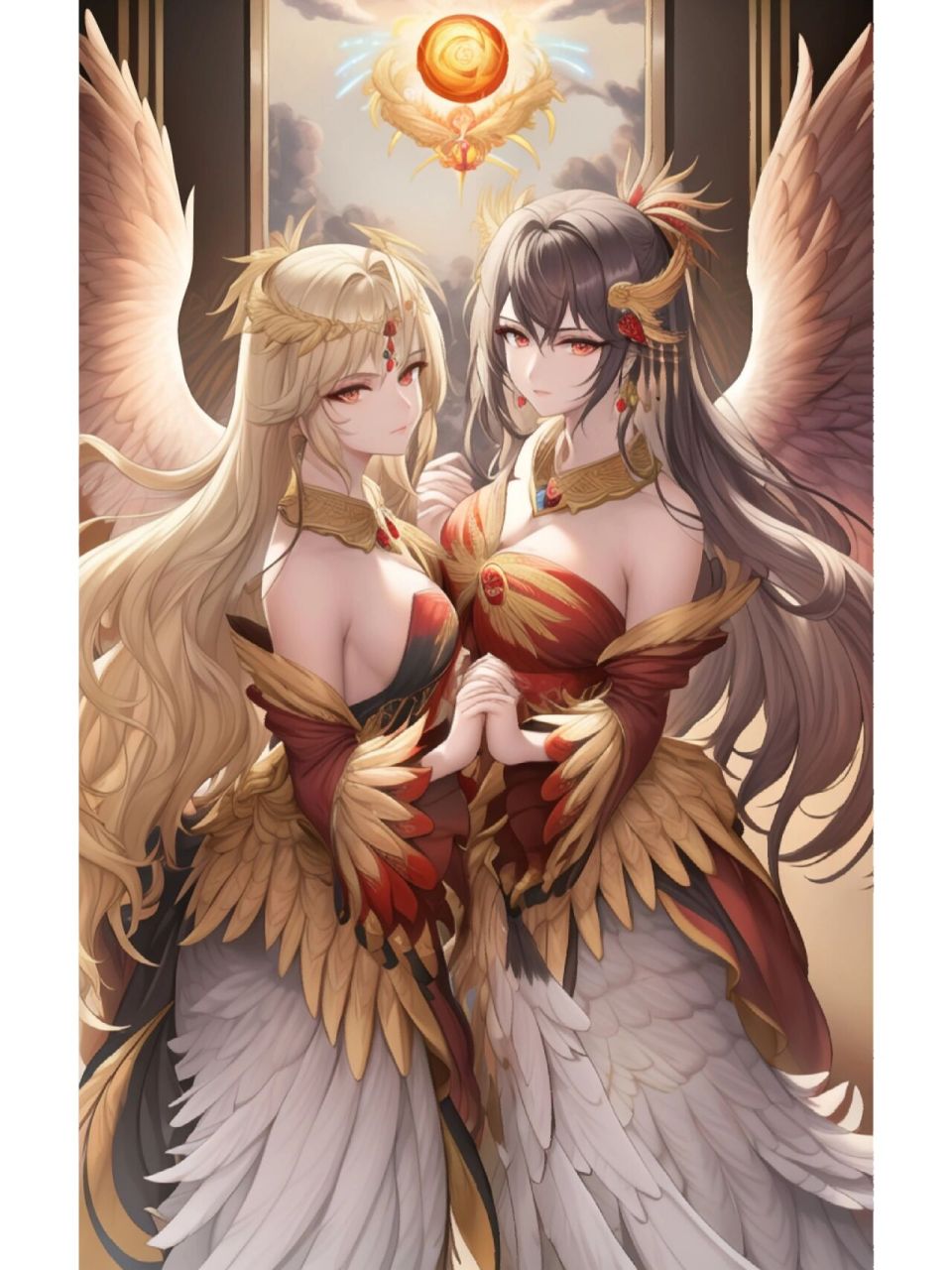 二次元95凤凰神女 二次元神兽拟人"凤凰涅槃,浴火重生"