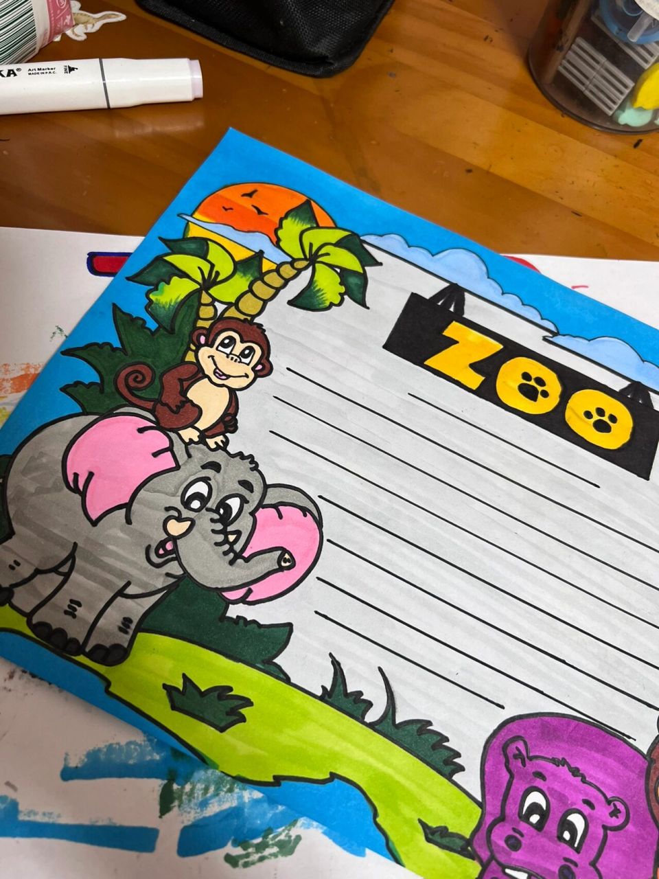 英语手抄报zoo 动物园zoo英语手抄报